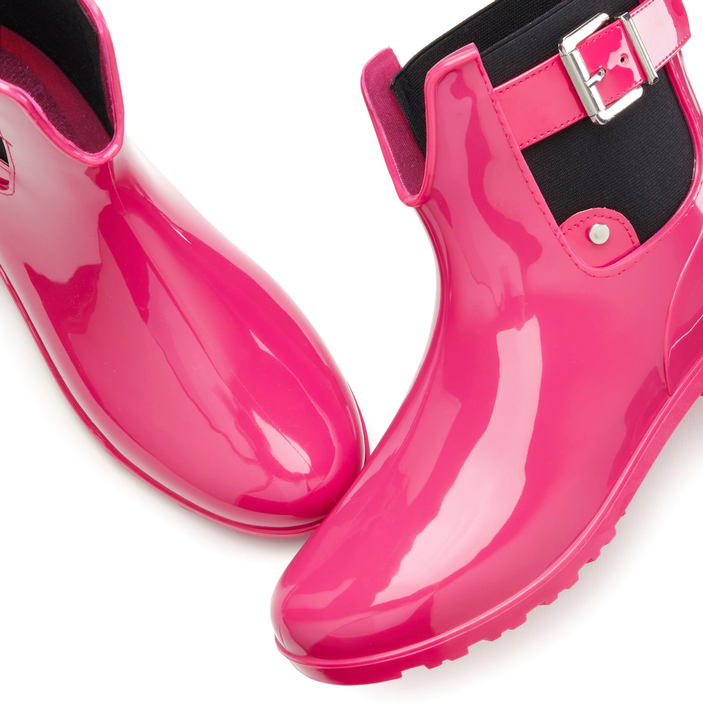 Gummistiefelette VIVANCE, Damen, Gr. 37, pink, Obermaterial: 100% PVC. Decksohle: 100% Textilmaterial. Futter: 100% Textilmaterial. Laufsohle: 100% Synthetik, glänzend, unifarben, Schuhe Chelseaboots Gummiboots Schlupfboots, Gummistiefel im Chelsea-Look,  3