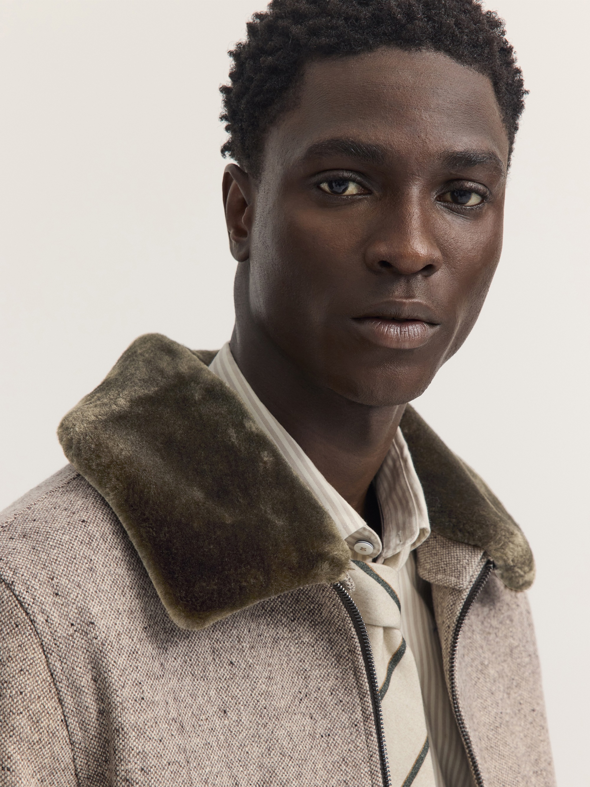 bugatti Blouson »Regular Fit« ohne Kapuze Regular Fit Wolle Fellkragen