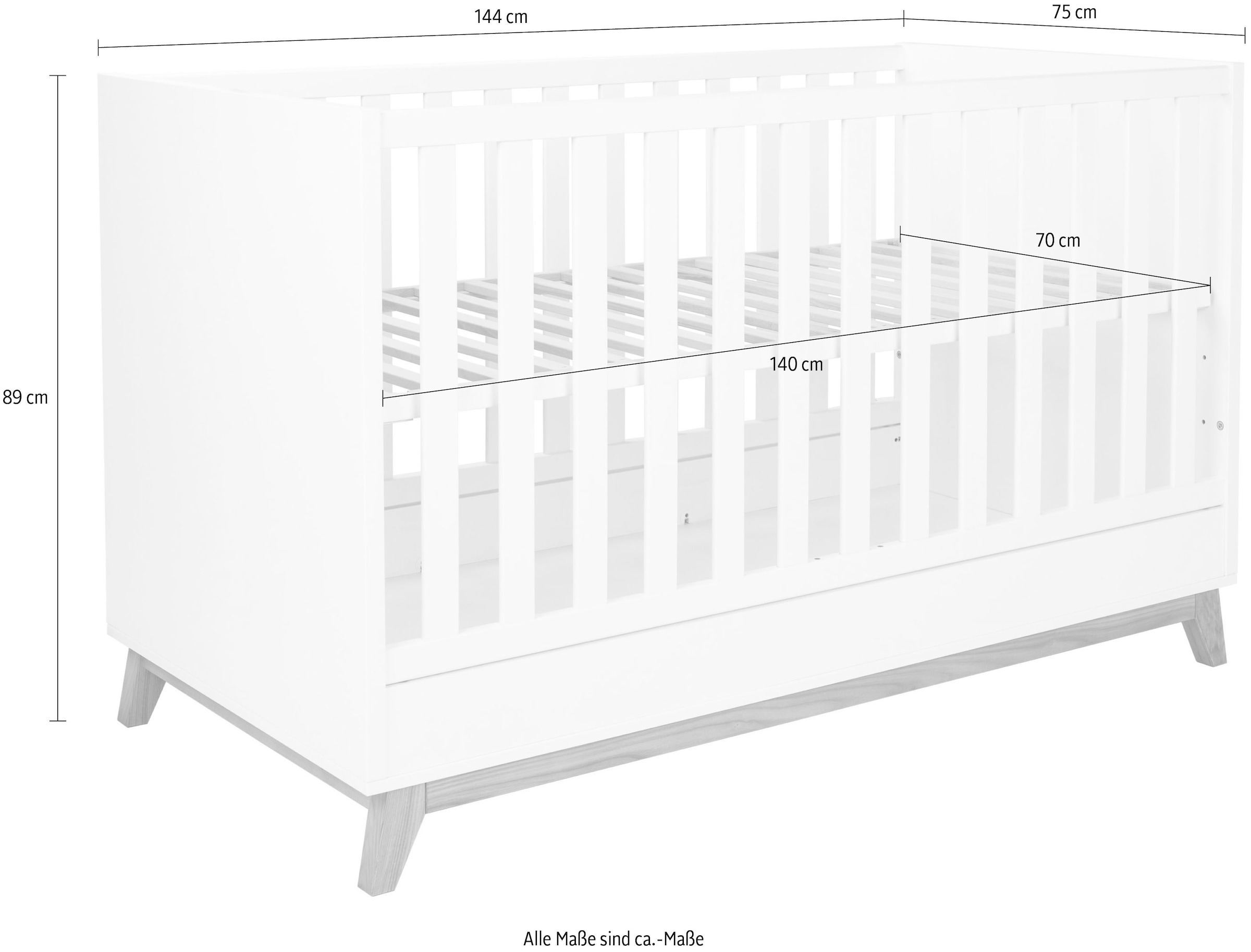 arthur berndt Babybett »Kinderbett »Lina« 70 x 140 cm«
