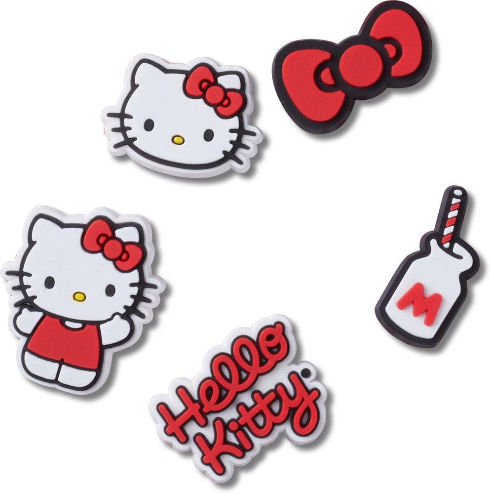 Crocs Schuhanstecker "Jibbitz™ Hello Kitty" Set, Kein Spielzeug. Nicht für Kinder unter 3 Jahren geeignet, 5 Stk. Bunte Schuh Charms mit Hello Kitty