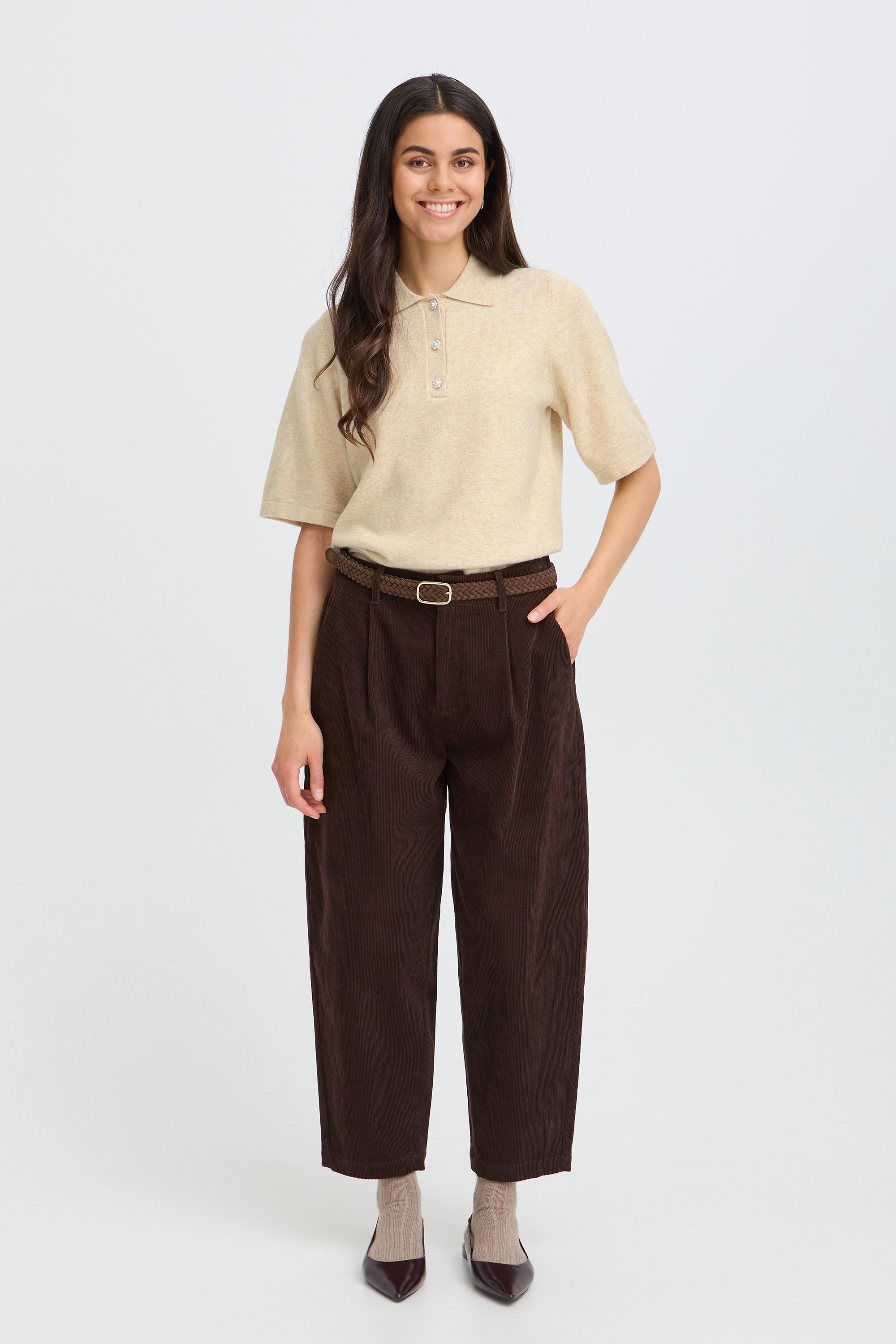 fransa Kurzarmpullover »Damen Halblange Ärmel FRSUZETTE«