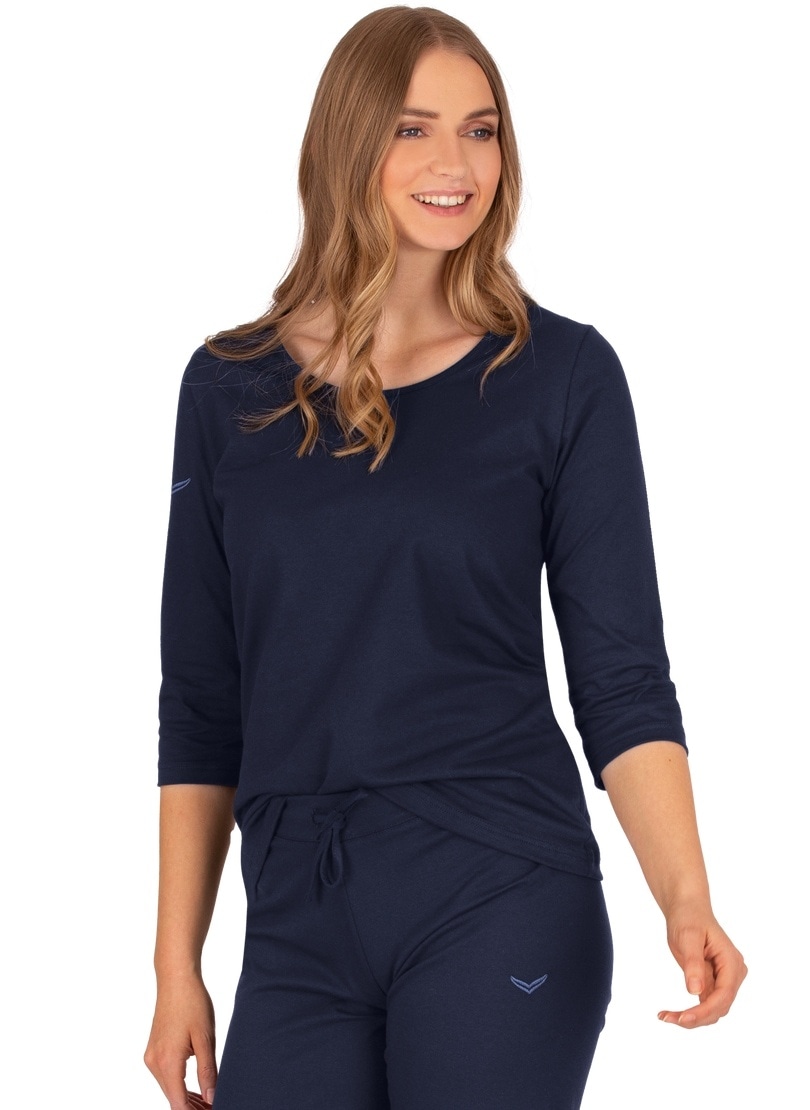 Trigema T-Shirt "TRIGEMA 3/4 Arm Shirt aus Biobaumwolle" 1 Stk. tlg. günstig online kaufen