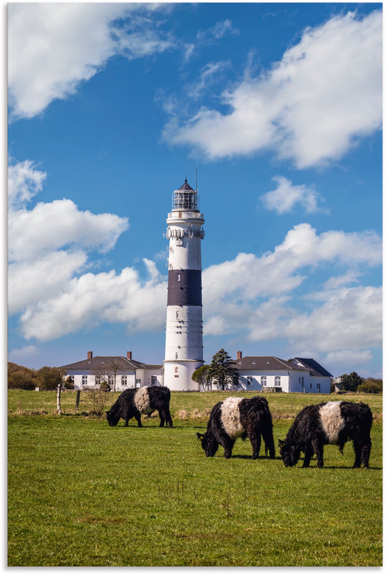 Artland Wandbild "Leuchtturm Langer Christian Kampen Sylt", Gebäude, (1 St.), als Alubild, Outdoorbild, Poster in versch