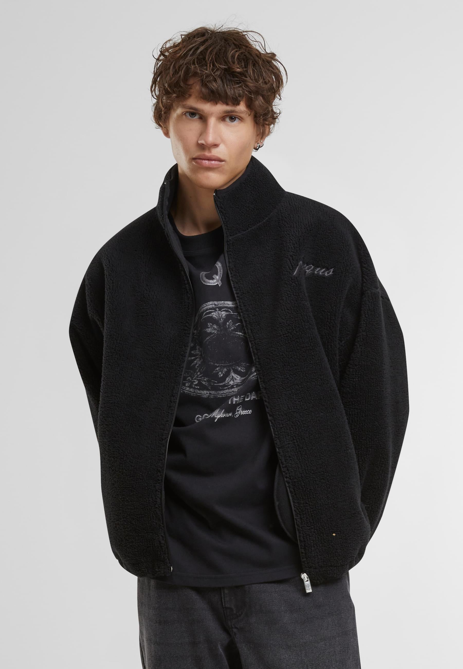 PEQUS Allwetterjacke »PEQUS PEQUS Mykonos Script Teddy Fleece Jacket«, (1 St.), ohne Kapuze