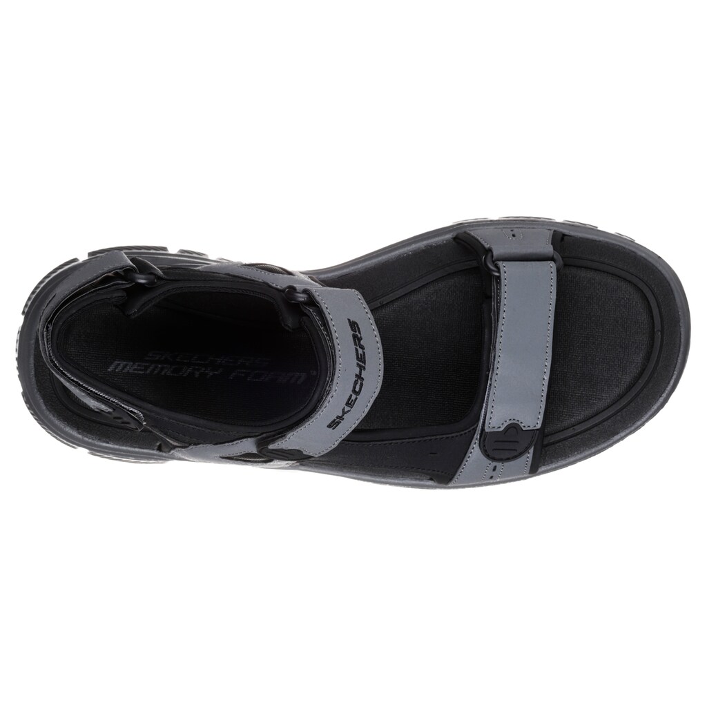 Marken Skechers Skechers Sandale »FLEX ADVANTIAGE S UPWELL«, mit drei Klettverschlüssen grau-schwarz Marken Skechers Skechers Sandale »FLEX ADVANTIAGE S UPWELL«, mit drei Klettverschlüssen grau-schwarz