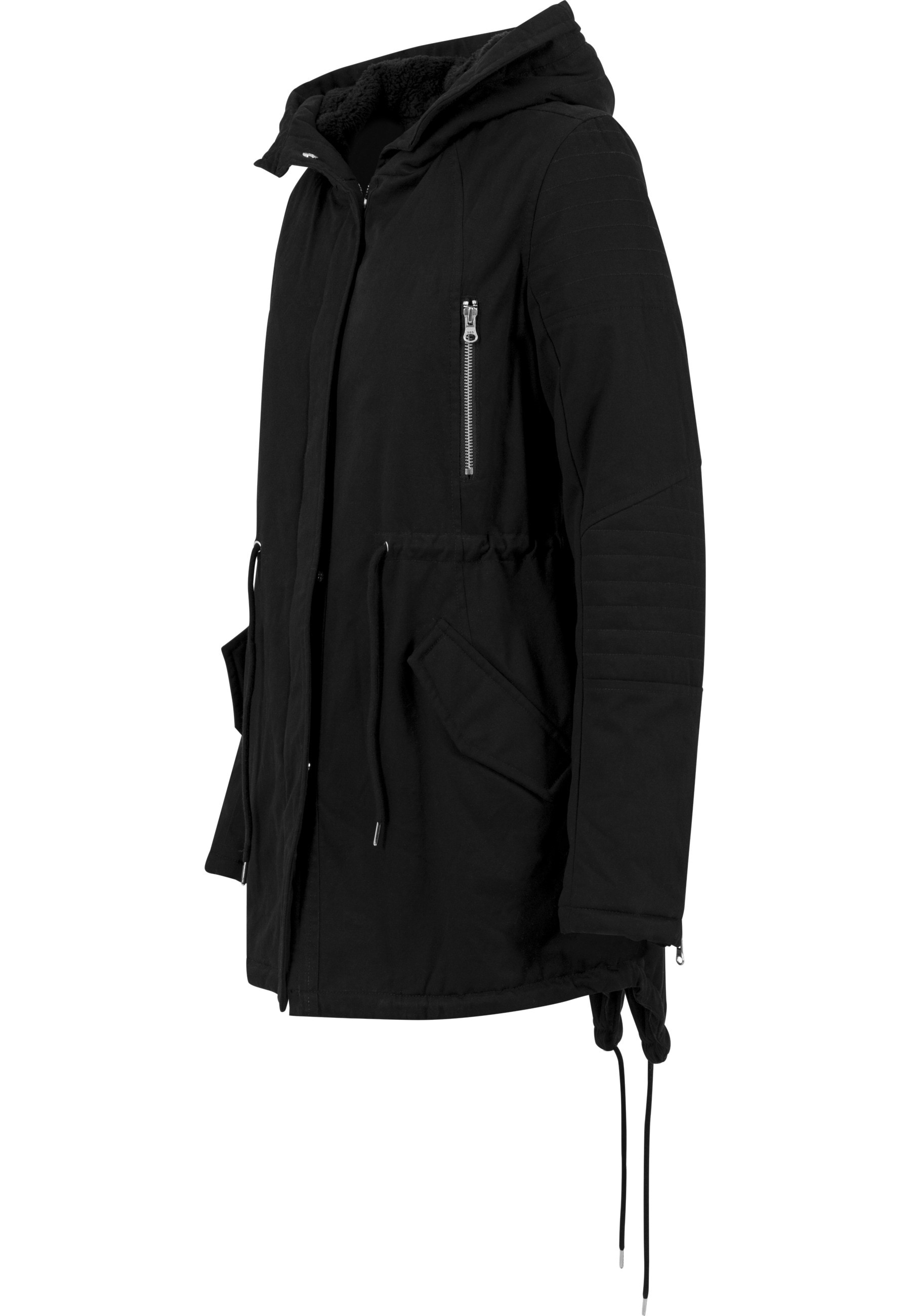 URBAN CLASSICS Parka »Urban Classics Damen Ladies Sherpa Lined Cotton Parka« 1 Stk. tlg. mit Kapuze