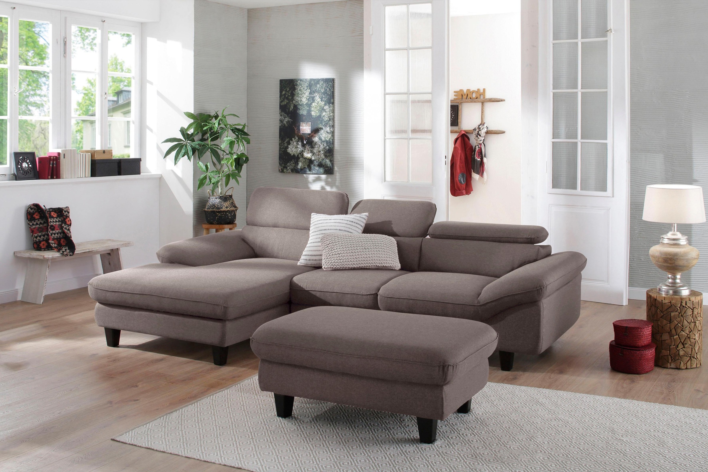 Home affaire Ecksofa »Pilot L-Form«, wahlweise mit Bettfunktion und Bettkasten