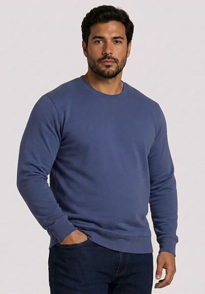 Mans World Plus Rundhalsshirt "auch in Grosse Größen bis Gr. 7XL Bauch-Fit" 2-er Pack, normaler Schnitt, Langarm, unifarbenes Basic