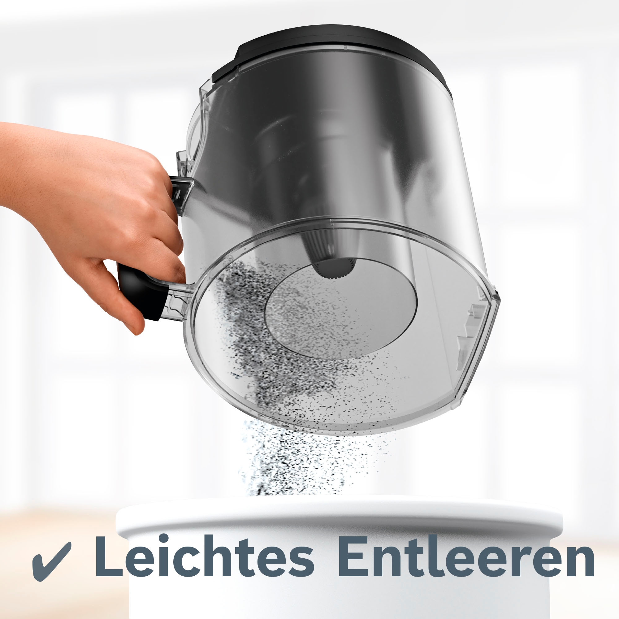 BOSCH Bodenstaubsauger »BGC41XSIL, Serie 6, schwarz«, 700 W, beutellos, extra leise (68 dB), langes Kabel