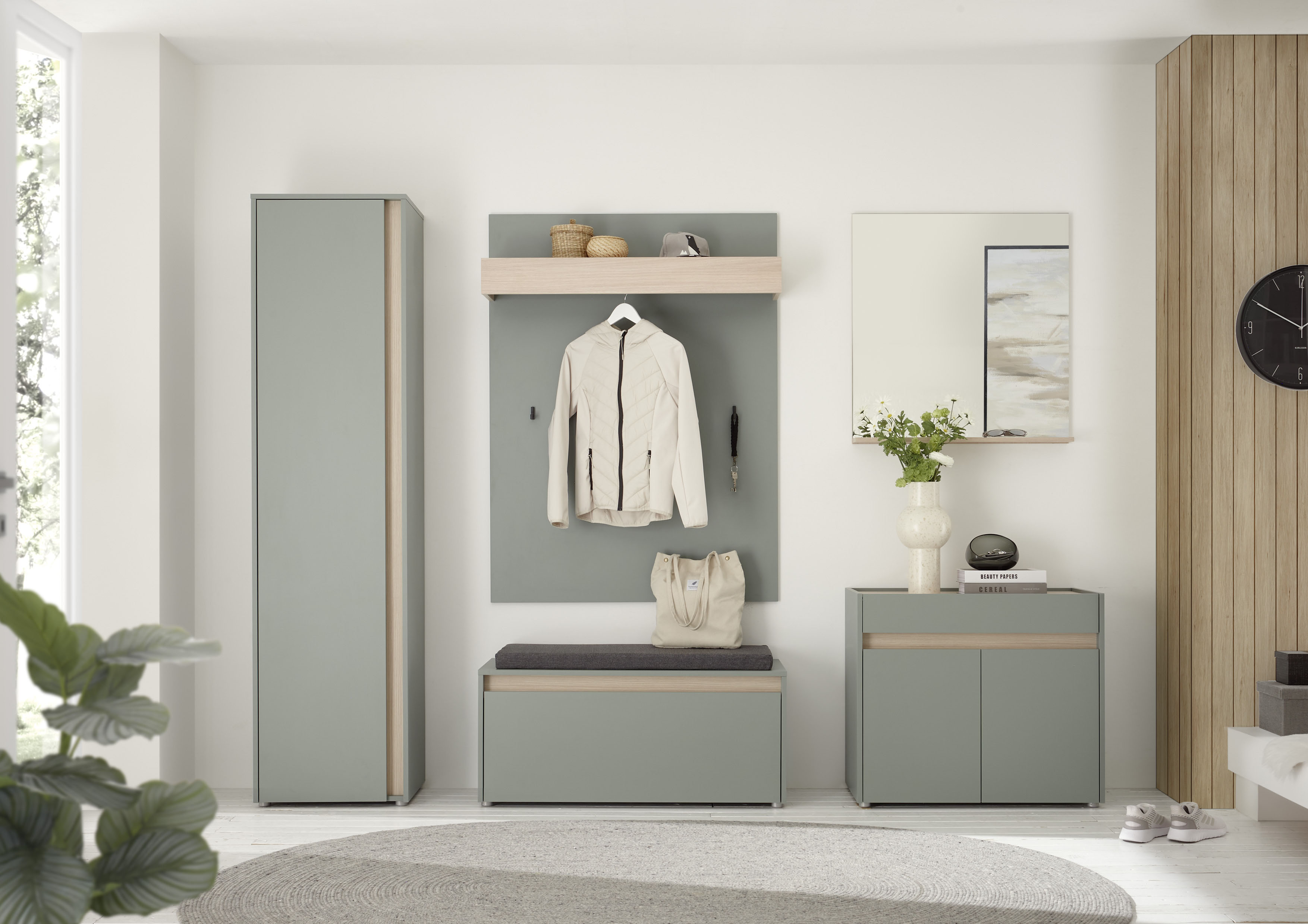 Home affaire Garderoben-Set "GIRON/CiTY, moderne Garderobe, Komplettset mit viel Stauraum" Komplett-Set, 5 Stk. tlg.
