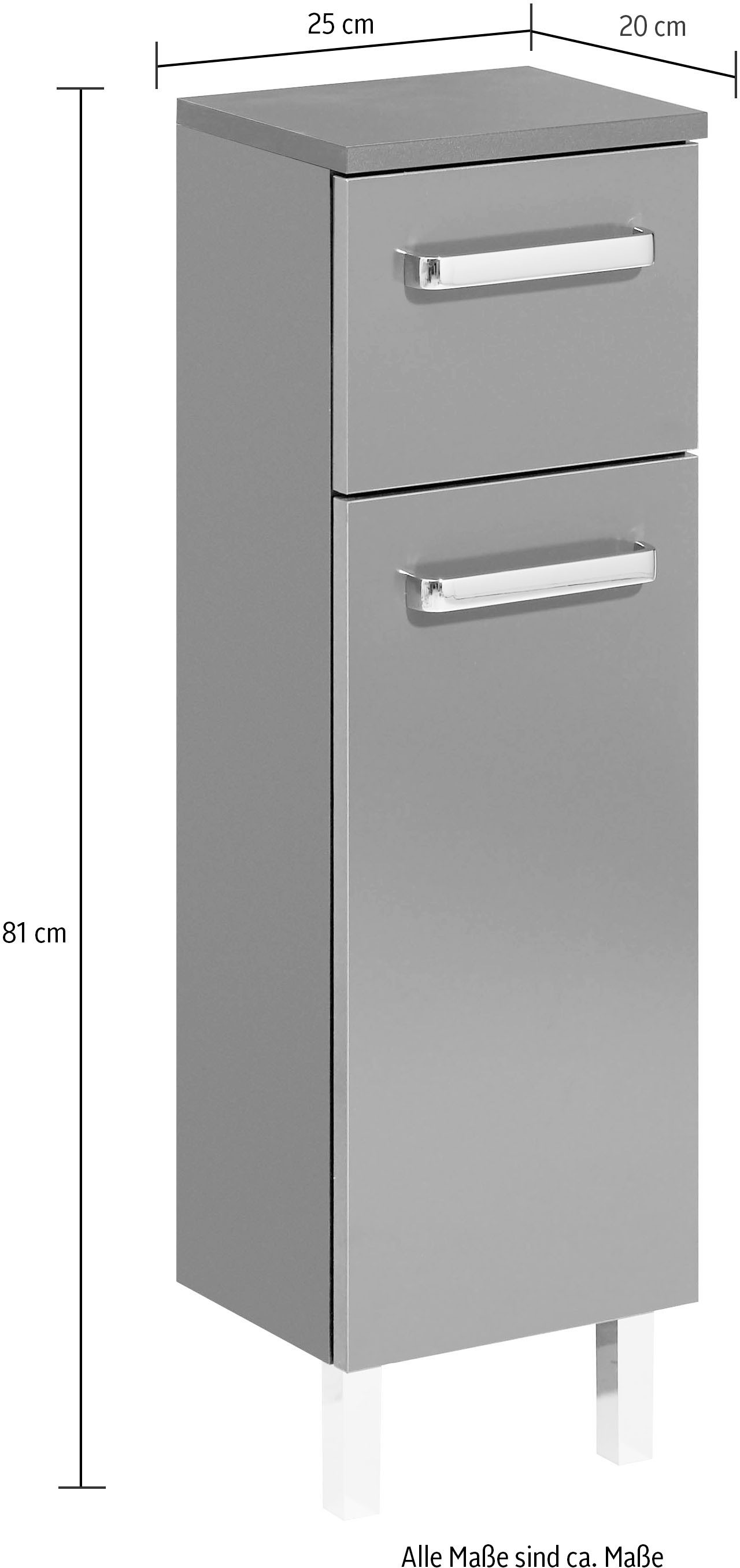 Saphir Badmöbel-Set »Quickset 311 7-teilig, Waschbeckenunterschrank und LED-Spiegelschrank«, (Set, 7 St.), inkl. Türdämpfer, Badezimmer-Set ohne Waschbecken, Badezimmer Schrank