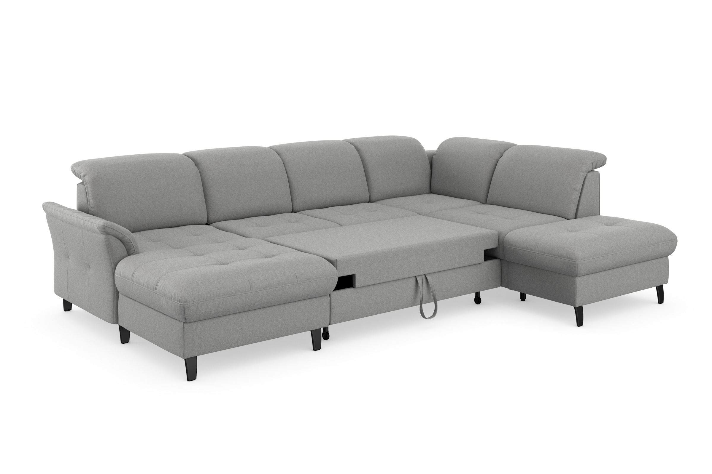 sit&more Wohnlandschaft »Maggiore U-Form«, wahlweise mit Kopfteilverstellung, Bettfunktion und Stauraum