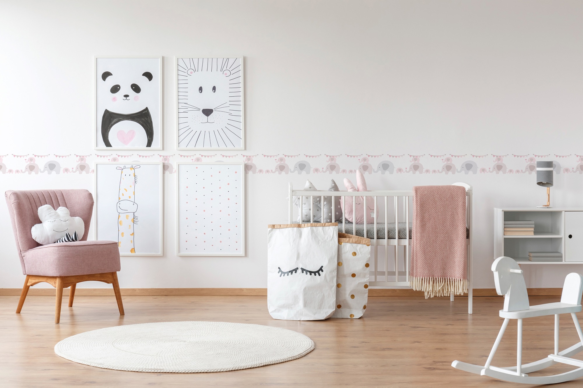 A.S. Création Bordüre »Elephant Party«, Motiv-abstrakt-naturalistisch, Tapete Kinder Borte Wohnzimmer Schlafzimmer Küche Design Kinderzimmer