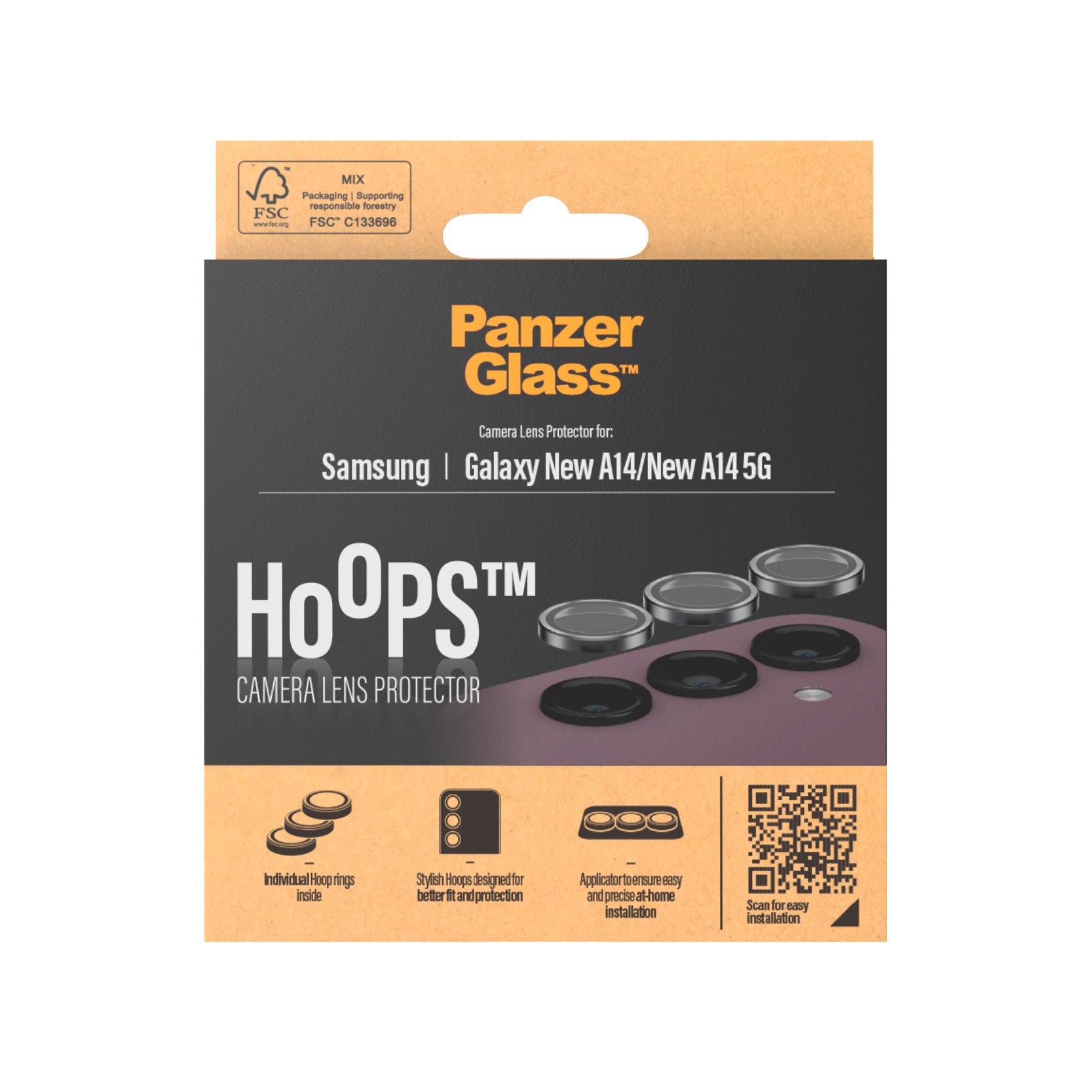 PanzerGlass Kameraschutzglas »Hoops Camera Protector für Samsung Galaxy A14, A14 5G«, für Samsung Galaxy A14-Samsung Galaxy A14 5G