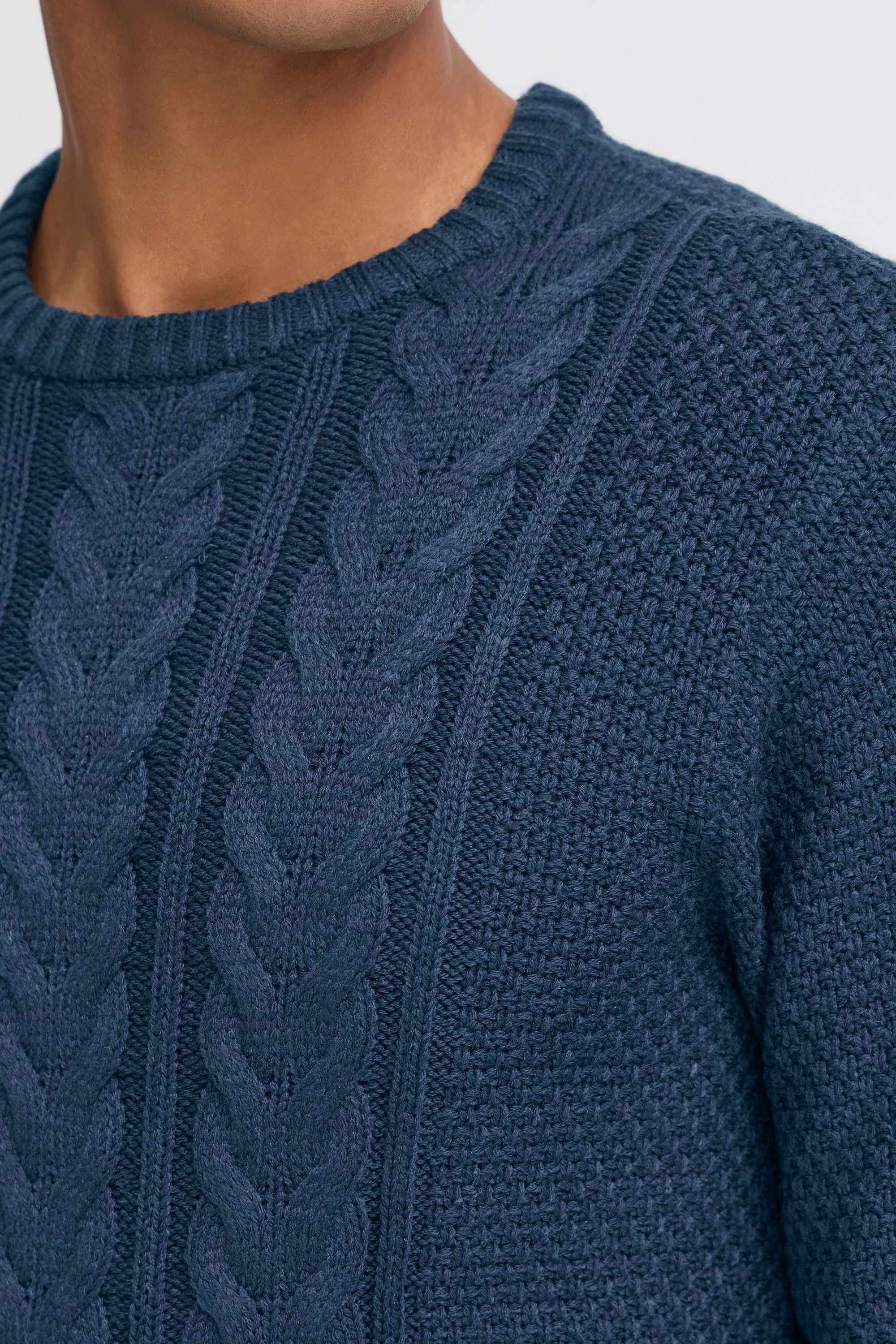 Blend Strickpullover »BHBASIM« Klassischer Grobstrickpullover mit Zopfmuster