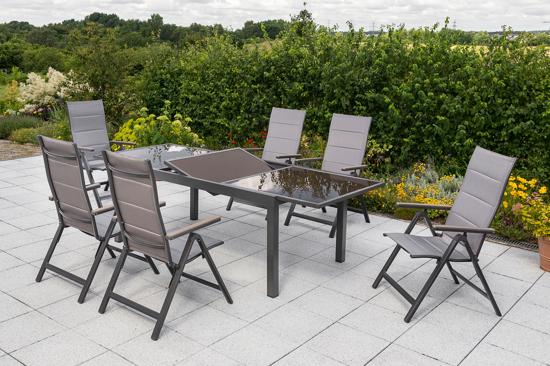 MERXX Garten-Essgruppe ""Trivero"", (Set, 7 tlg., 5-fach verstellbare Rücke günstig online kaufen