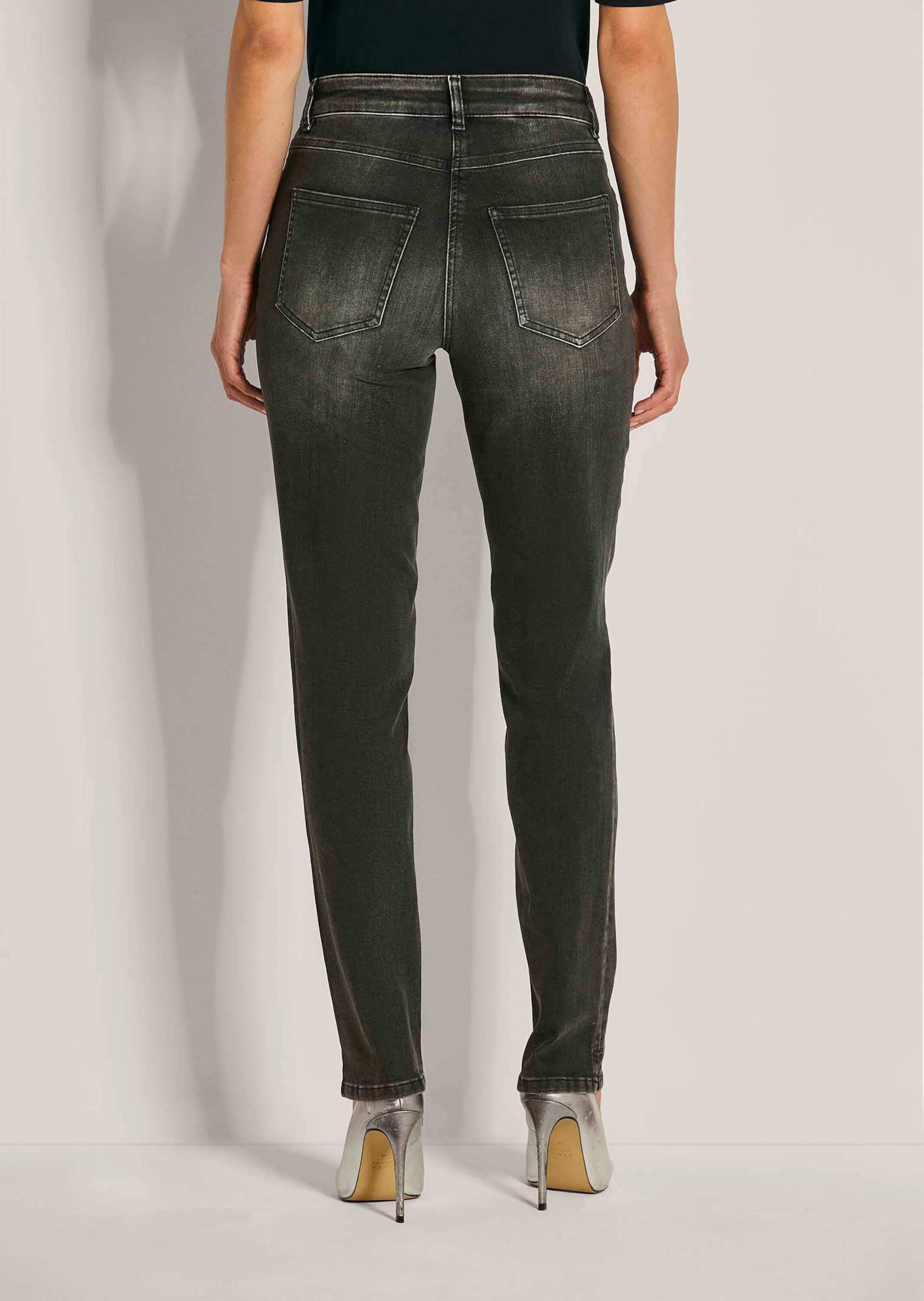 MADELEINE Regular-fit-Jeans »Jeans Schmale Five-Pocket-Jeans mit Glitzer«