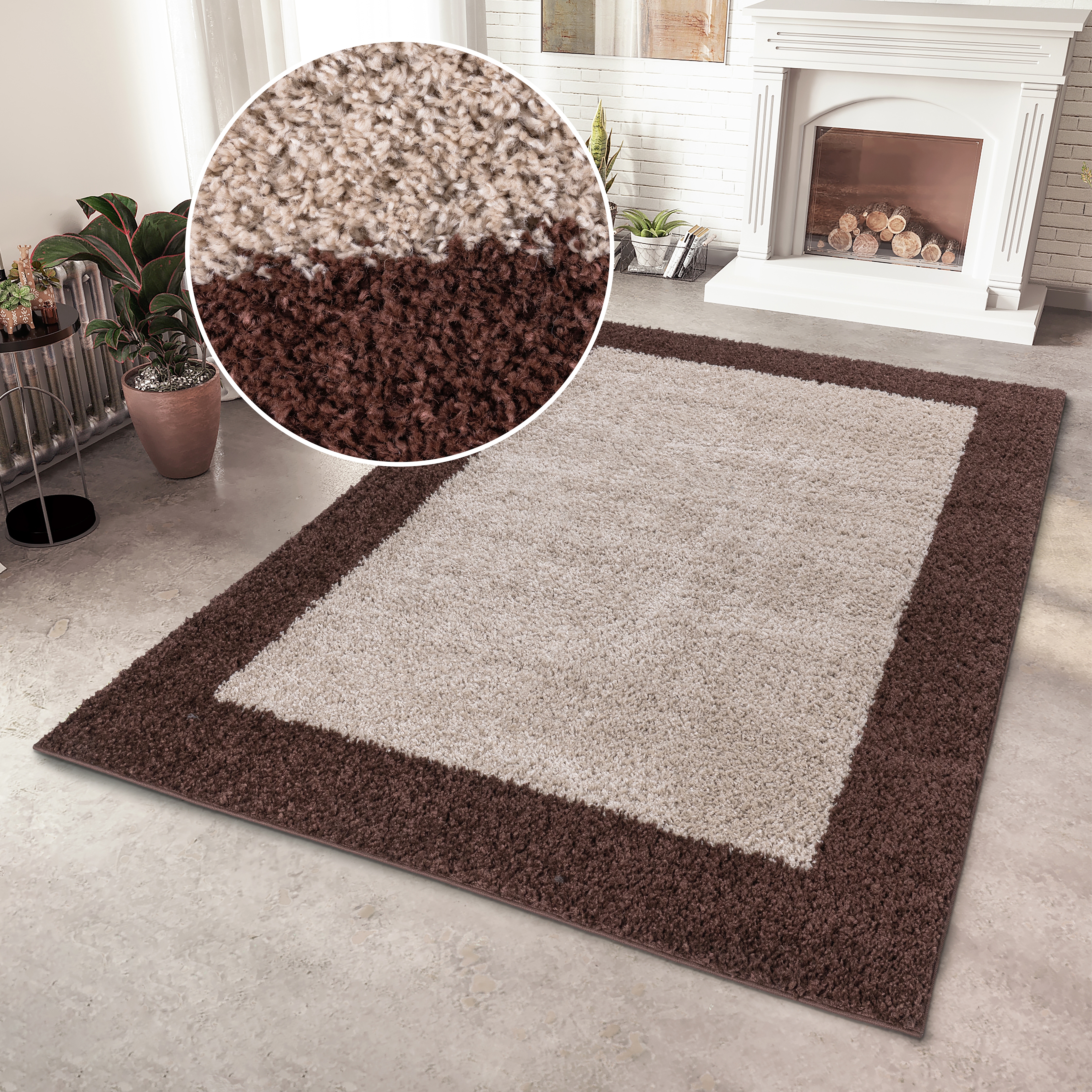OTTO home 1100000002199 "Liams" rechteckig 30 mm Höhe mit Bordüre, besonders weich und kuschelig, Wohnzimmer, Schlafzimmer