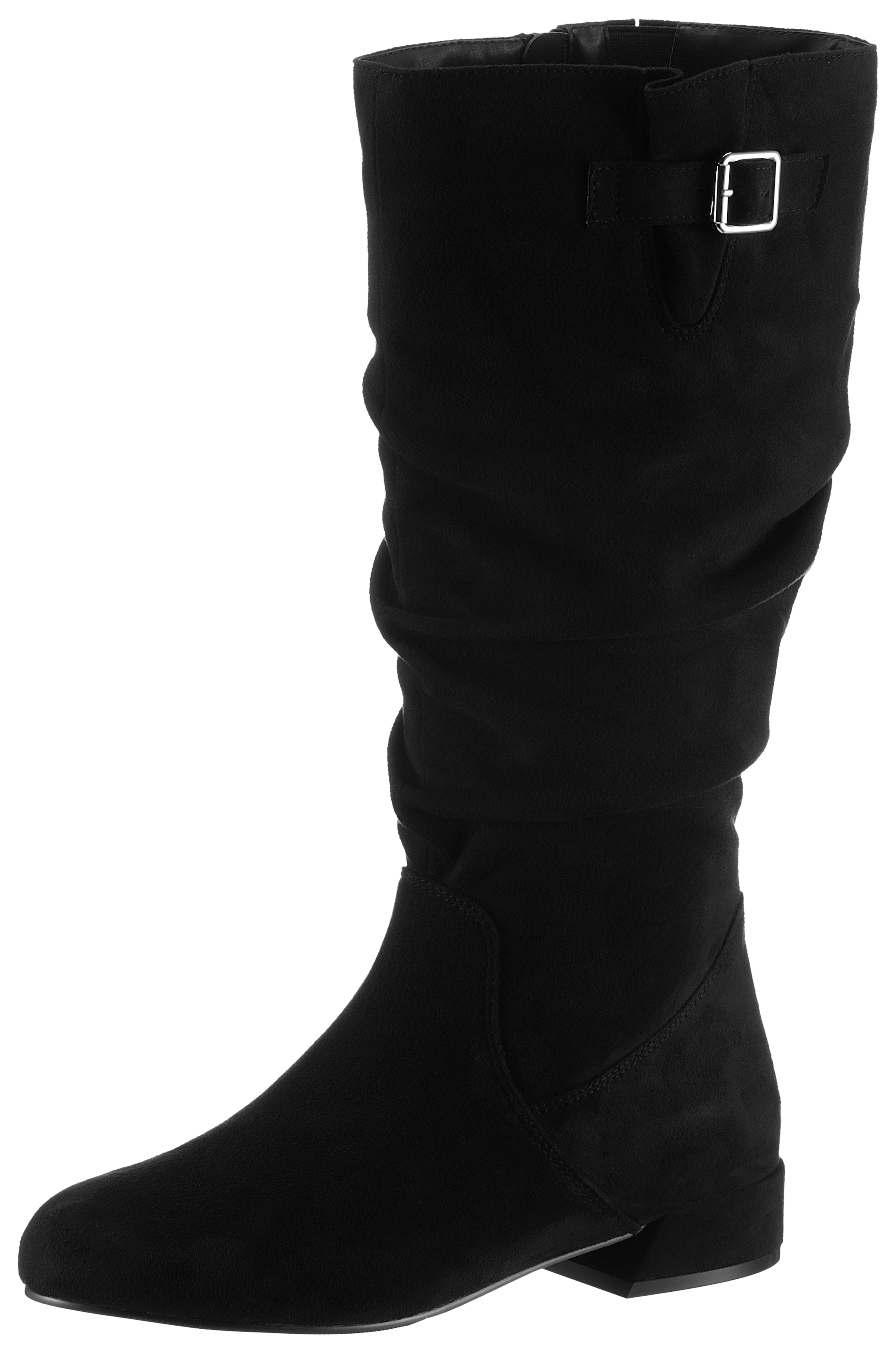 Aniston SHOES Stiefel, mit gerafftem slouchy-Schaft - NEUE KOLLEKTION