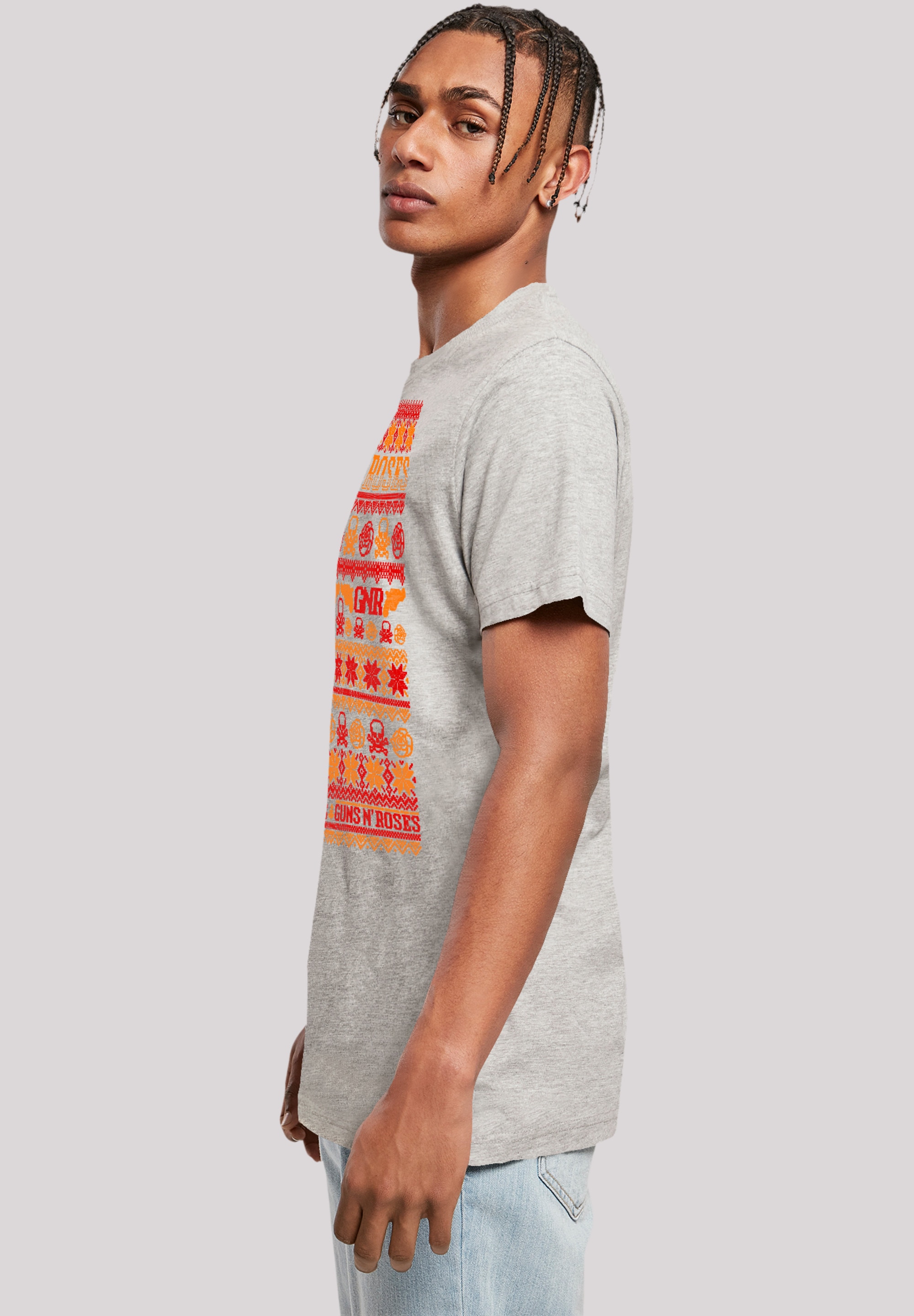 F4NT4STIC T-Shirt »Guns And Roses Christmas«, Premium Qualität