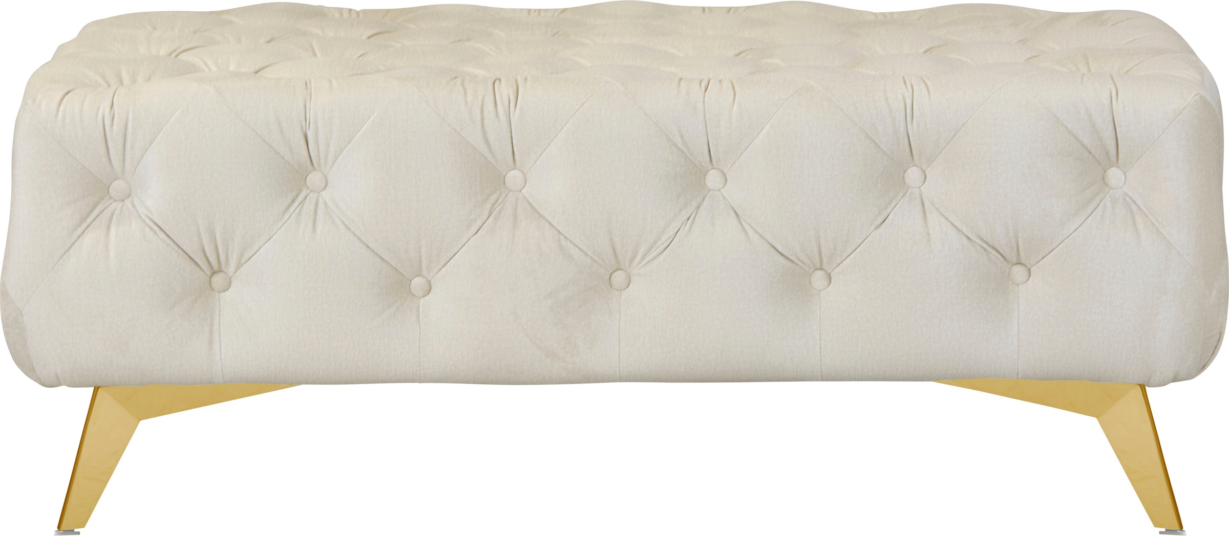 Home affaire Polsterhocker "Amaury" Chesterfield-Optik, Breite 120cm, Fußfa günstig online kaufen