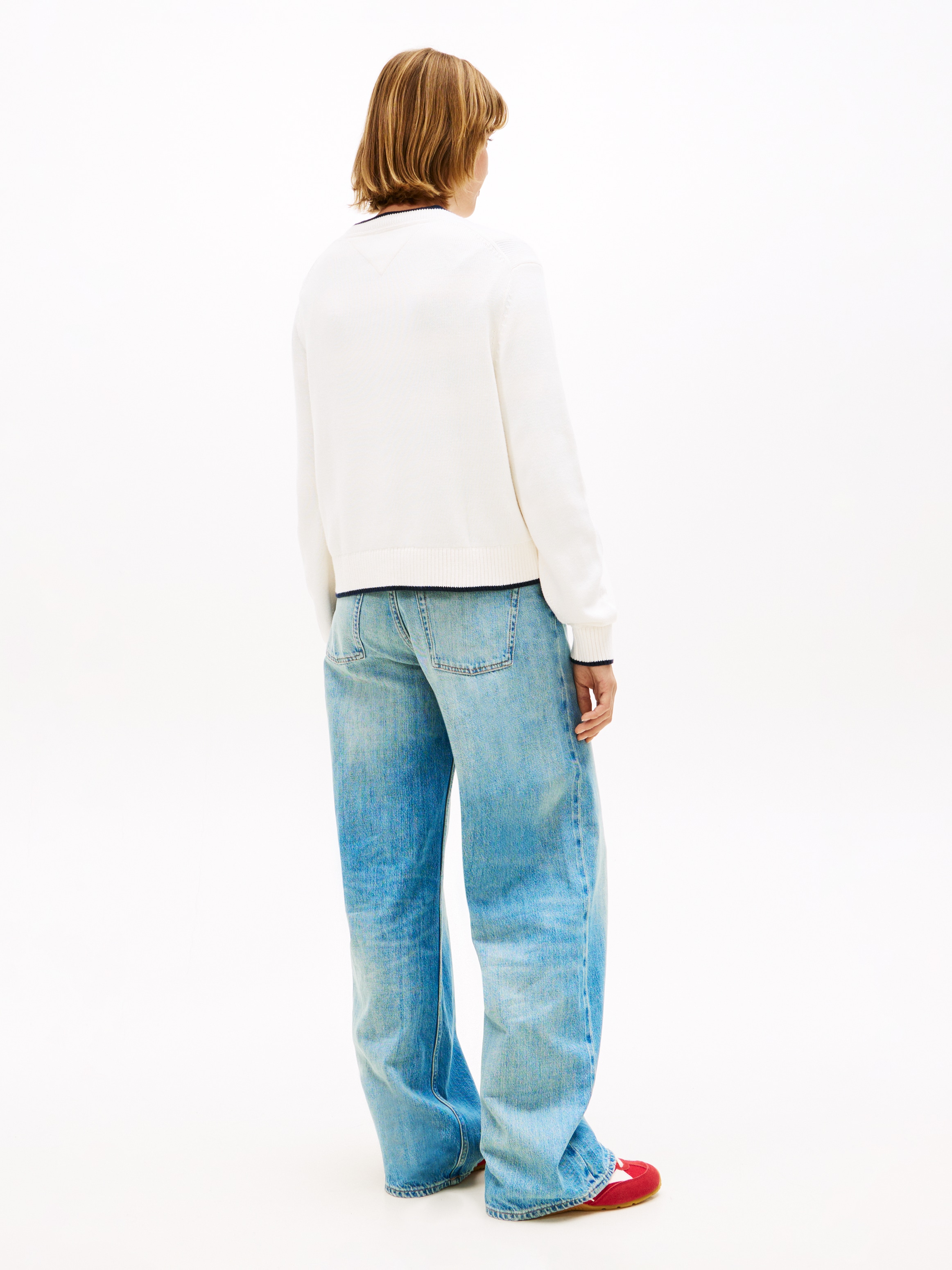 Tommy Jeans Strickpullover »TJW TIPPING FLAG SWEATER EXT«