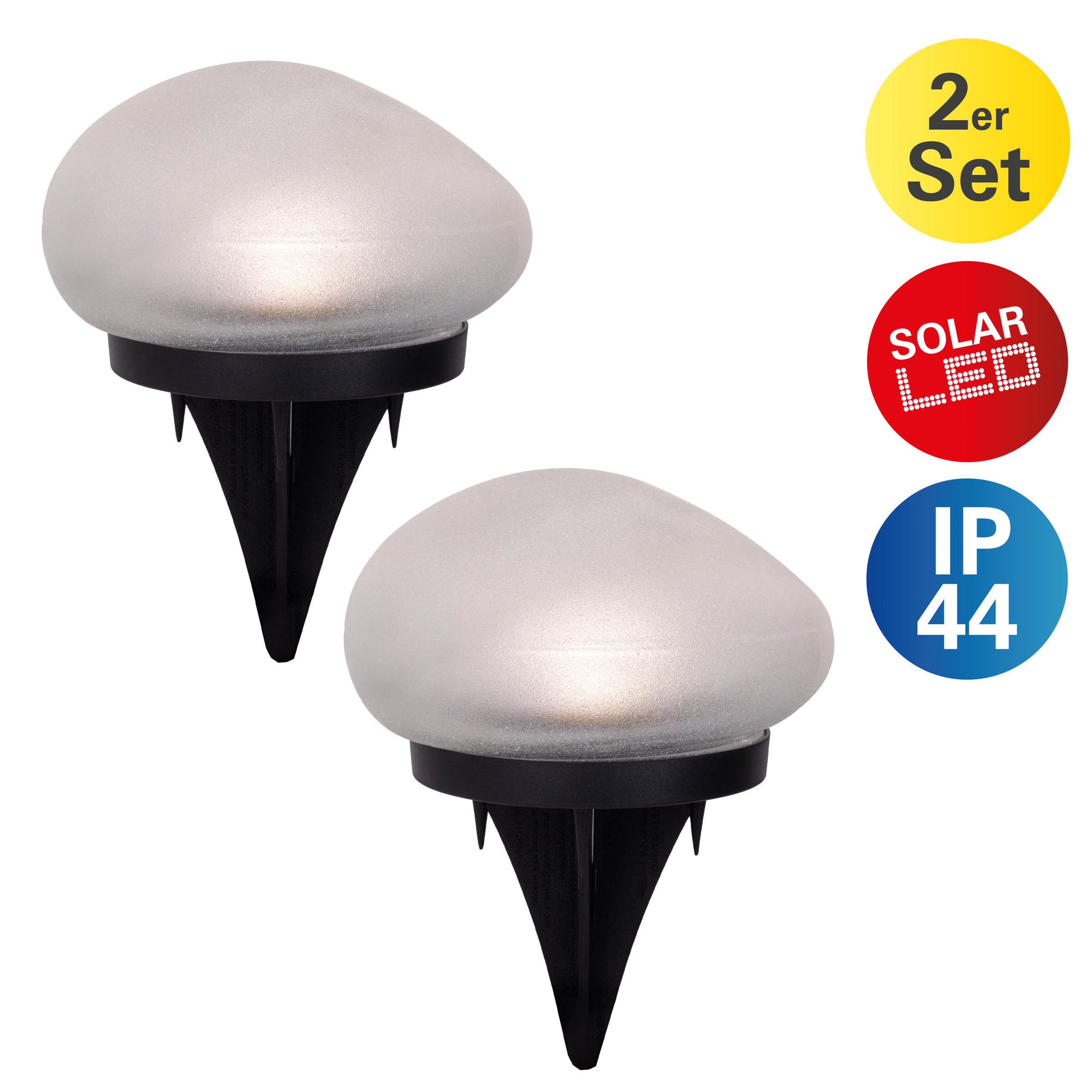 näve LED Solarleuchte "Guri" LED-Modul 2 Stk. Warmweiß 2er Set Dekoerdspieß günstig online kaufen