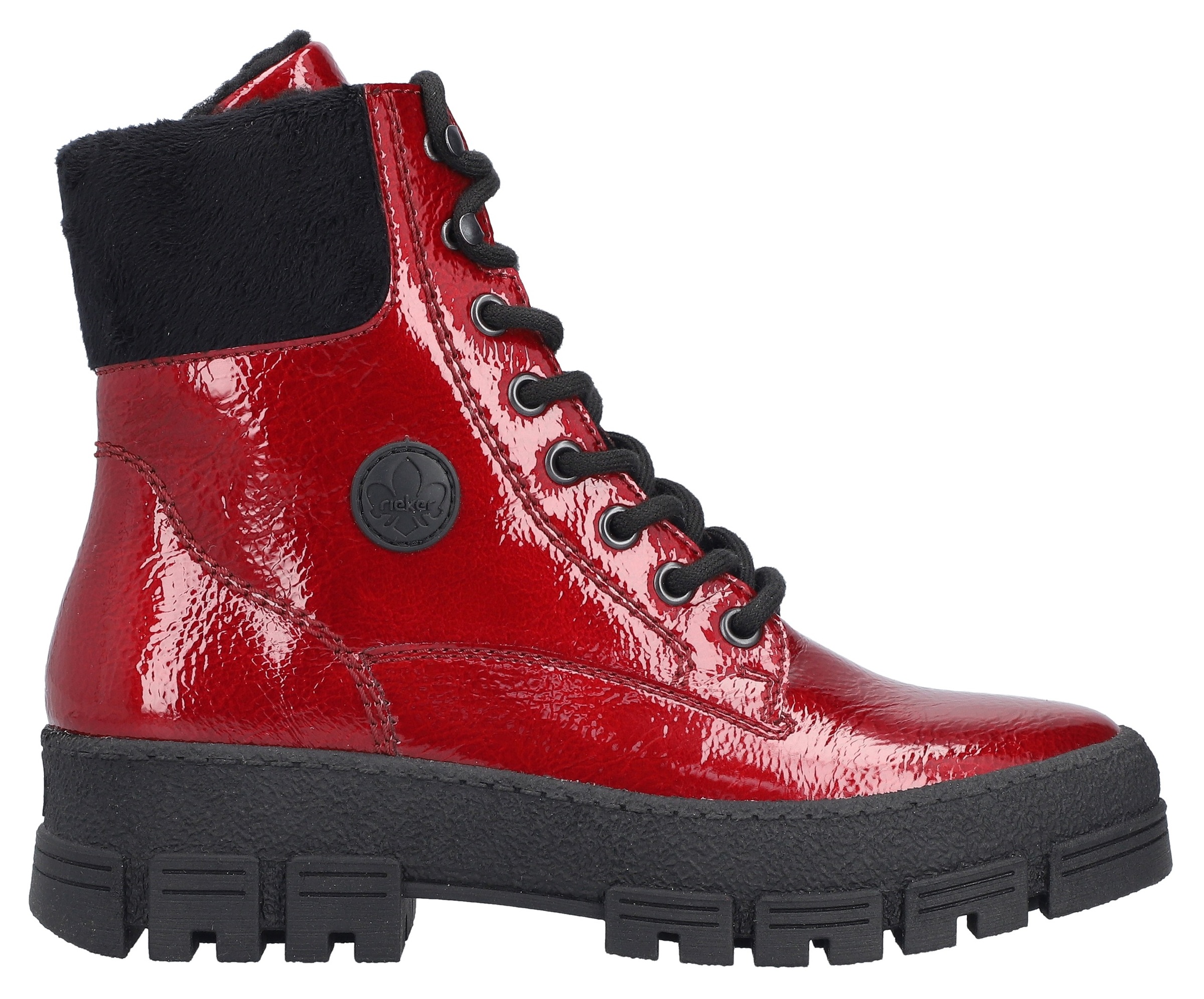 Rieker Winterstiefelette, Plateauboots, Winterboots mit Innenreißverschluss, bequeme Form