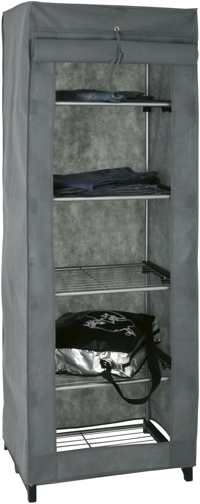 HAKU Garderobenständer "Kleiderregal" rechteckig - aus Textil Grau - B/T/H 60/50/173 cm