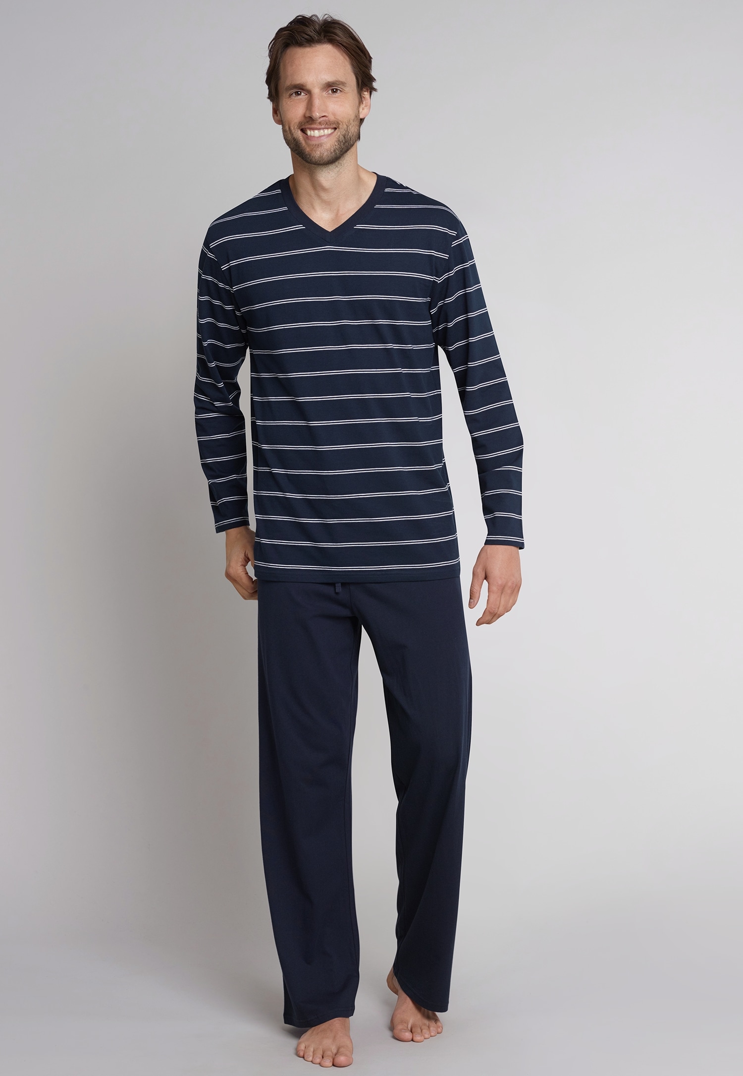 Schiesser Pyjama "selected premium inspiration" 2 Stk. tlg., mit V-Ausschni günstig online kaufen