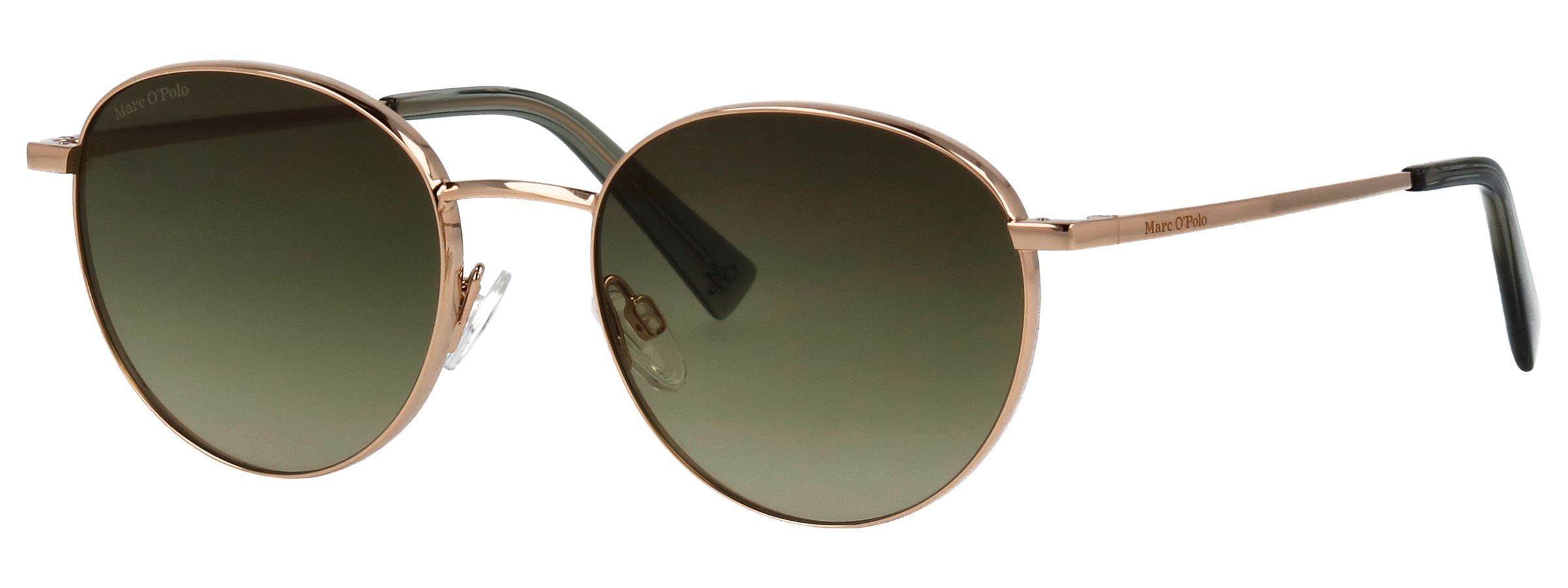 Sonnenbrille MARC O'POLO "Modell 505123", Damen, gold, glänzend, metallic, Sonnenbrillen Sonnenbrille, Form Panto, Logoschriftzug auf Bügel, Metallfassung 2
