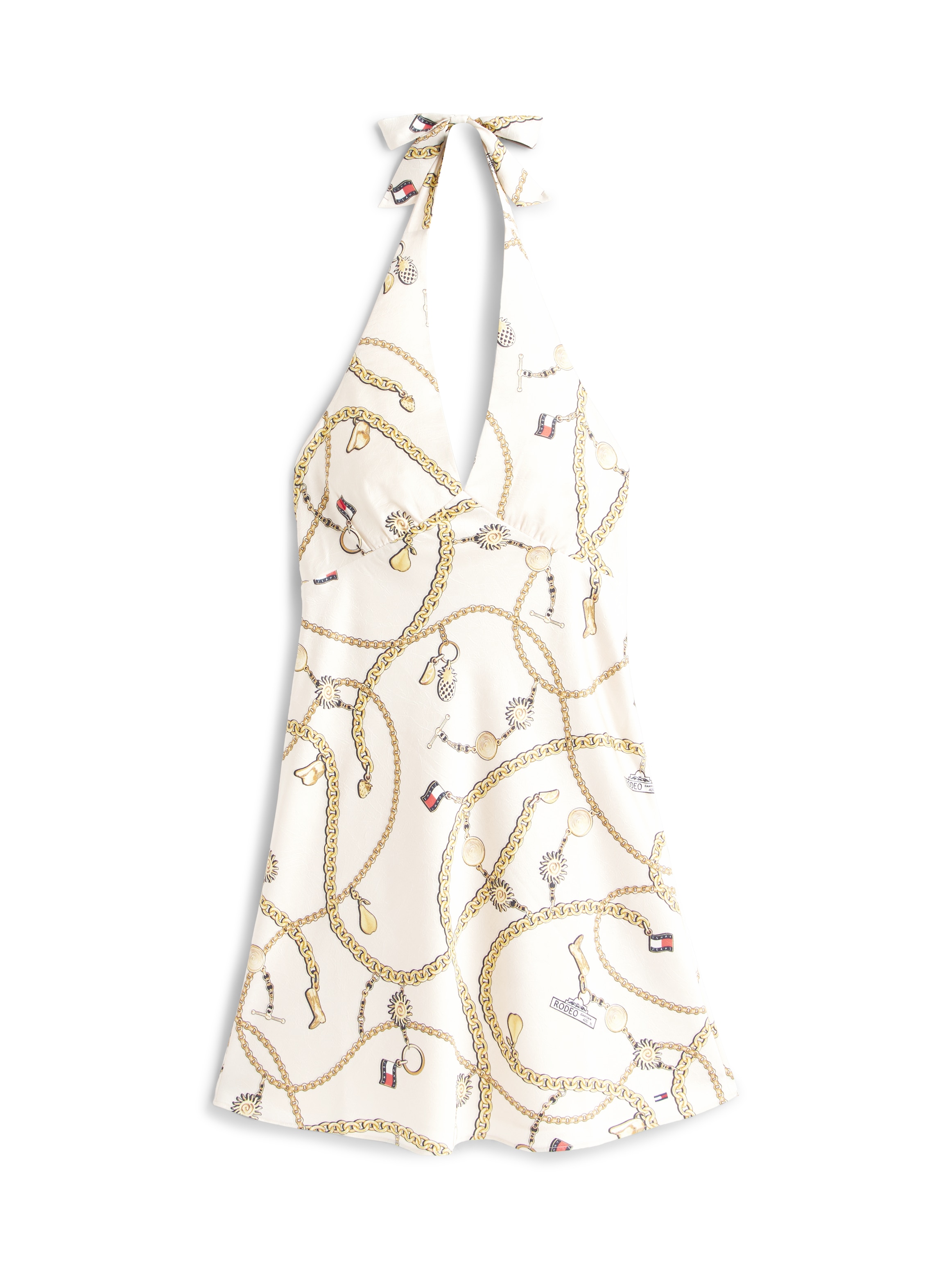 Tommy Jeans Neckholderkleid »TJW CHAIN AOP HALTERNECK DRESS« mit Allover-Print, rückenfrei