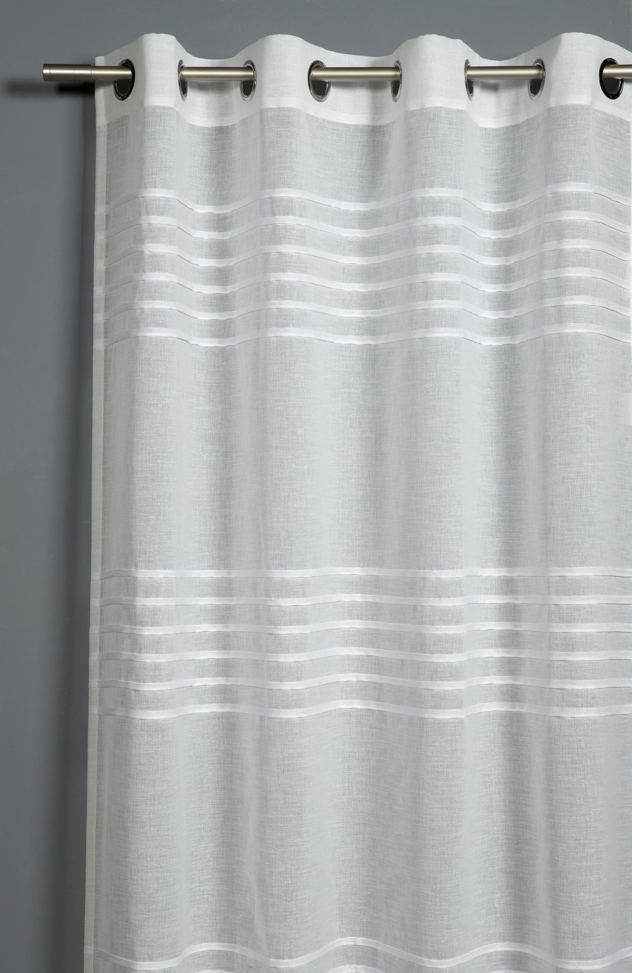 Gardine »Schal 3-D Streifen«, (1 St.), mit Ösen