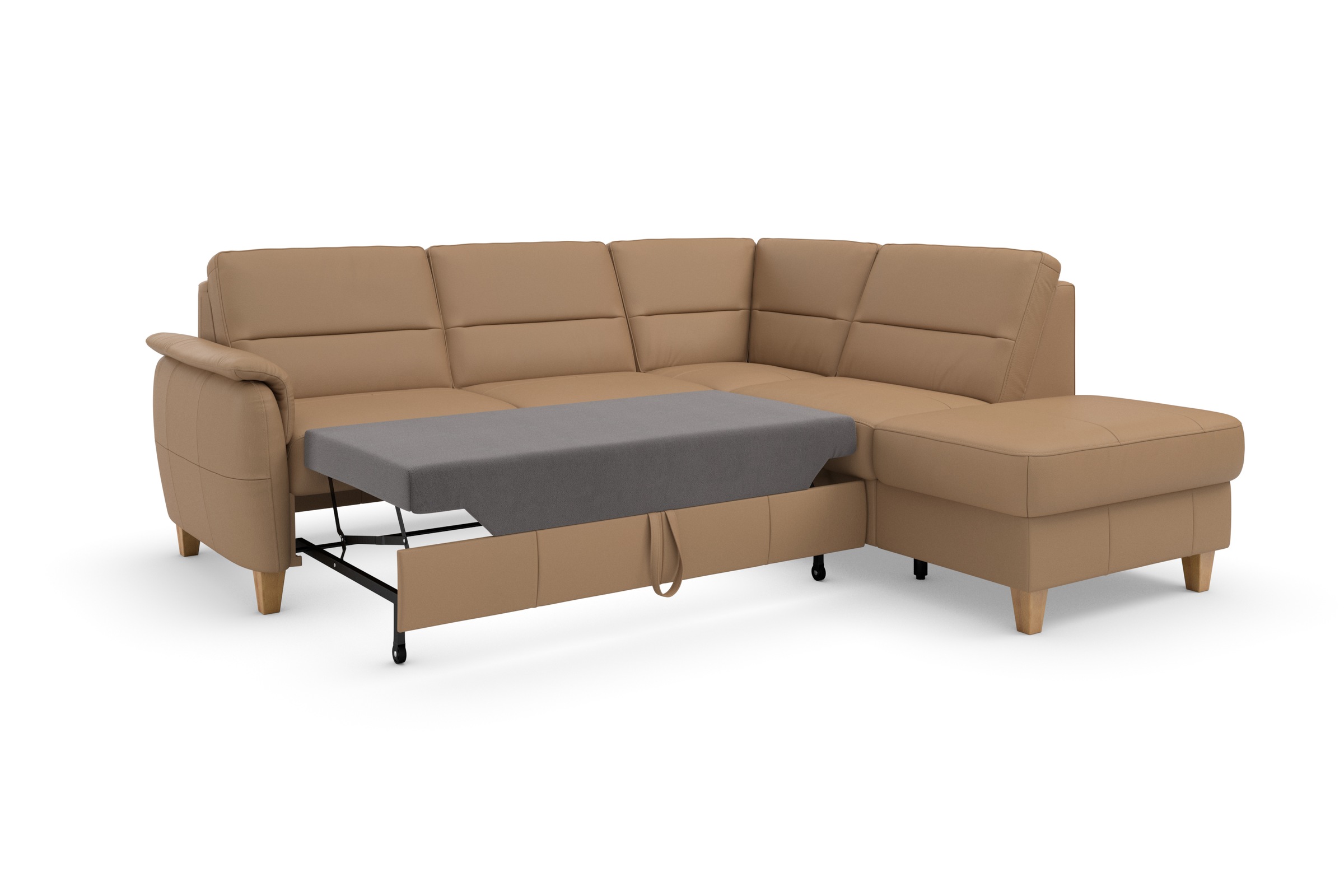 Home affaire Ecksofa »Palmera L-Form«, Federkern, wahlweise mit Bettfunktion und mit/ohne Stauraum