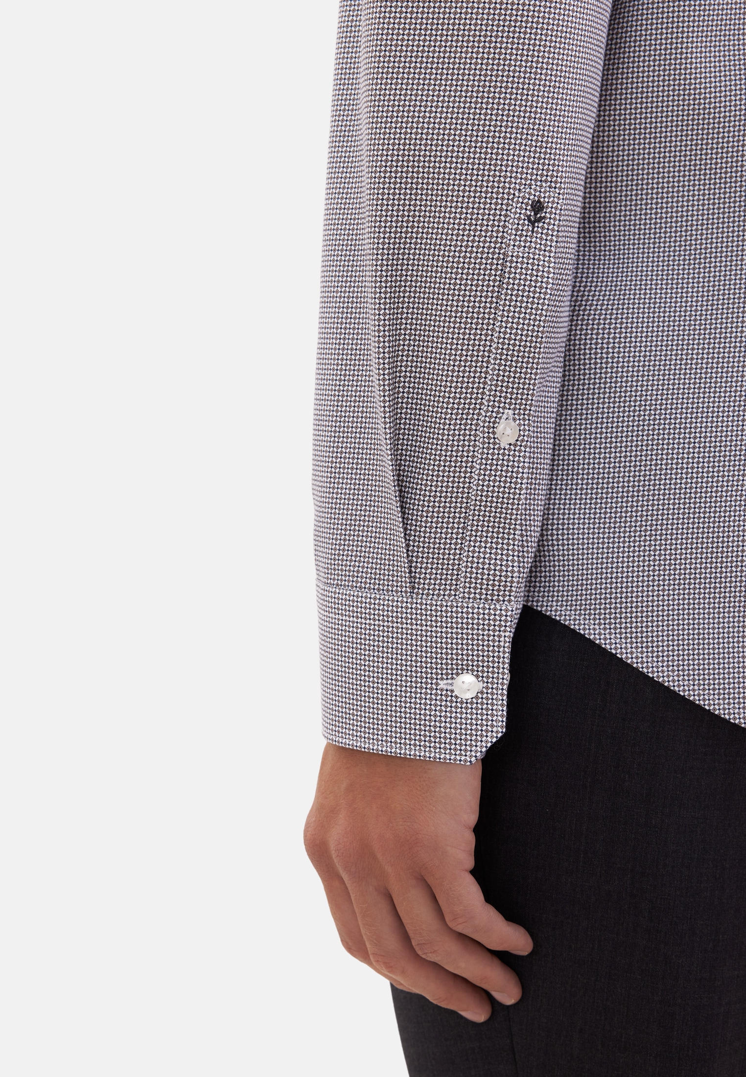 seidensticker Businesshemd »Schwarze Rose« Slim 1/1 Kentkragen Druck