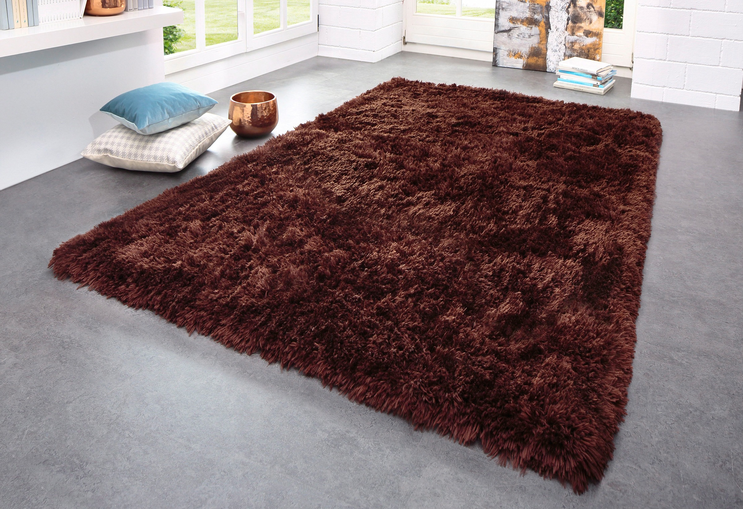 TOM TAILOR HOME Hochflor-Teppich "Flocatic" rechteckig 60 mm Höhe super wei günstig online kaufen