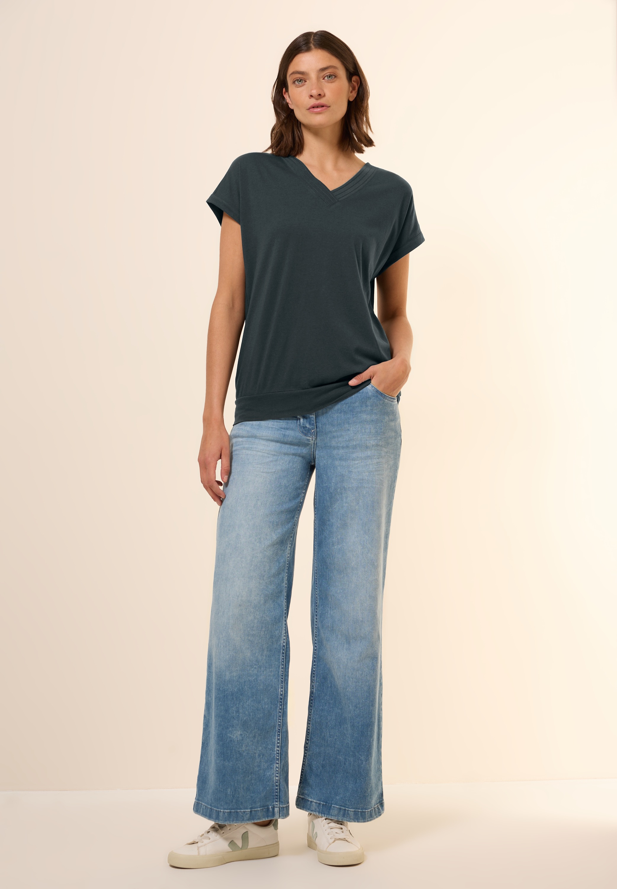Cecil T-Shirt, im soften Baumwoll-Mix