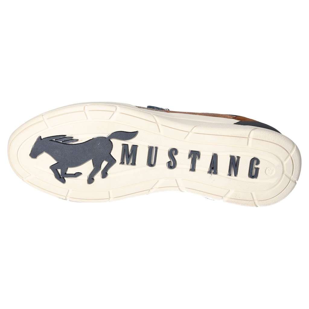 Mustang Shoes Slip-On Sneaker, mit Mustang Markenlabel, Freizeitschuh, Halbschuh, Schlupfschuh