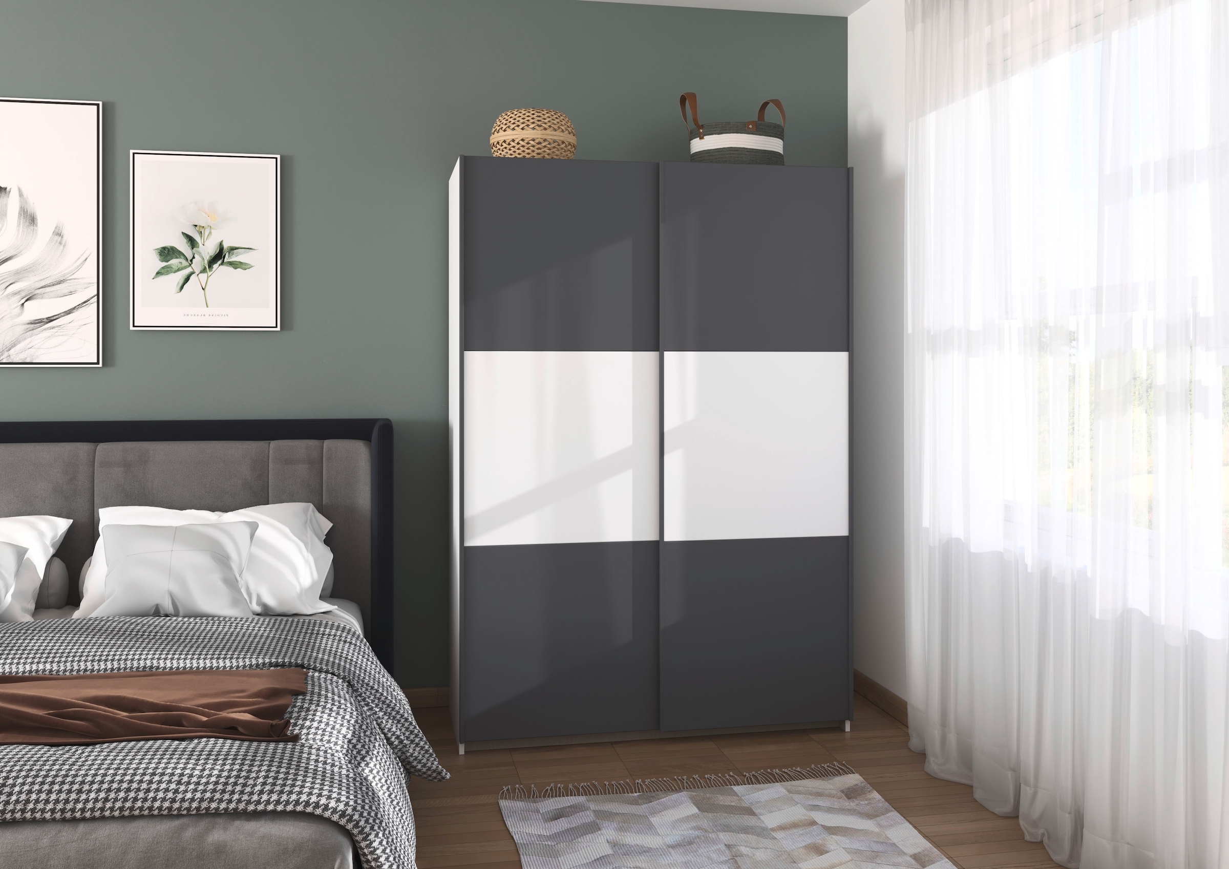 INOSIGN Schwebetürenschrank »PAULLY Schlafzimmerschrank Garderobe Preiskracher«, Kleiderschrank Breite 131 cm Bestseller MADE IN GERMANY RAUCH Schrank
