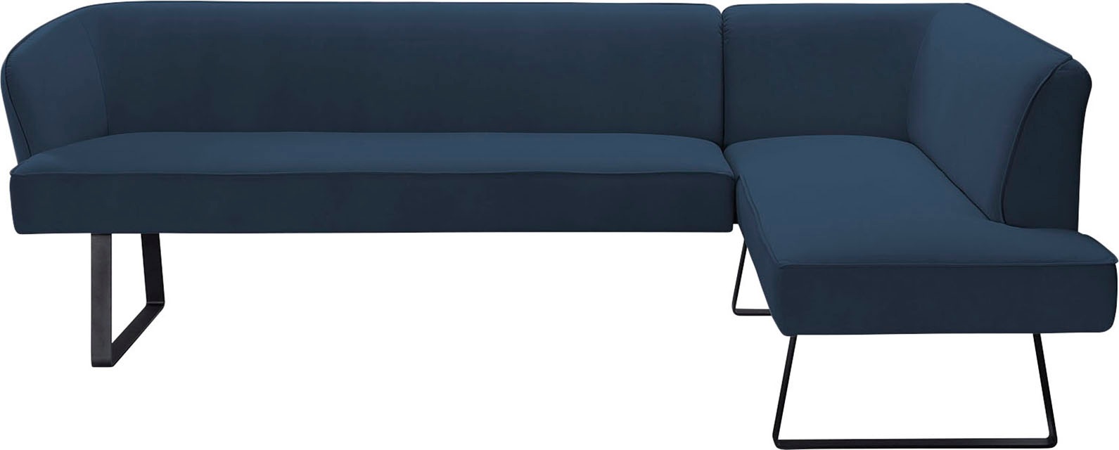 exxpo - sofa fashion Eckbank »Americano«, mit Keder und Metallfüßen, Bezug in verschiedenen Qualitäten