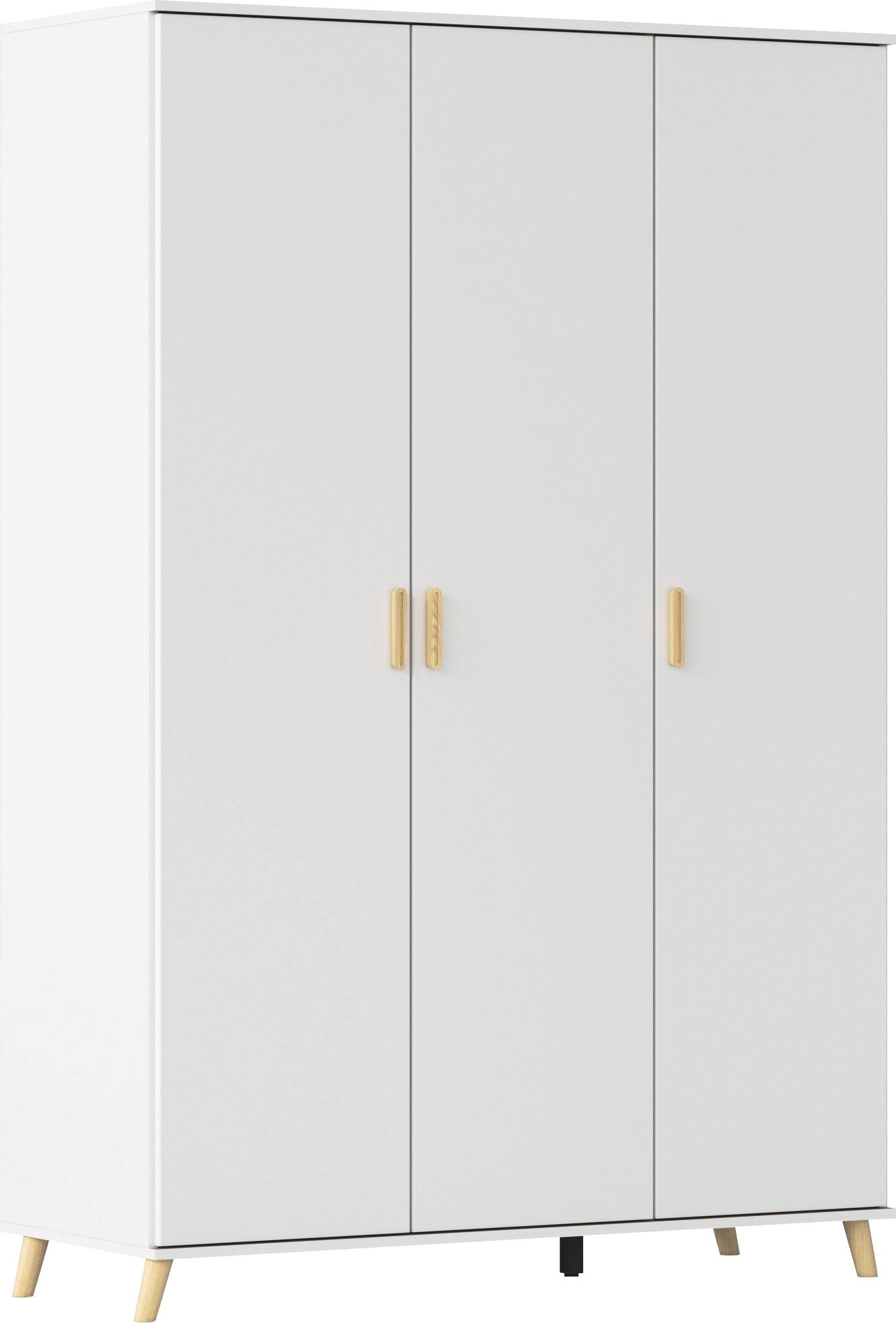 rauch Kleiderschrank "Skandi Kinderzimmer Schlafzimmerschrank FALUN" Breite 92/137/182, Höhe 203 cm, im modernen Skandi-Look, Füße/Griffe Eiche massiv MADE IN GERMANY