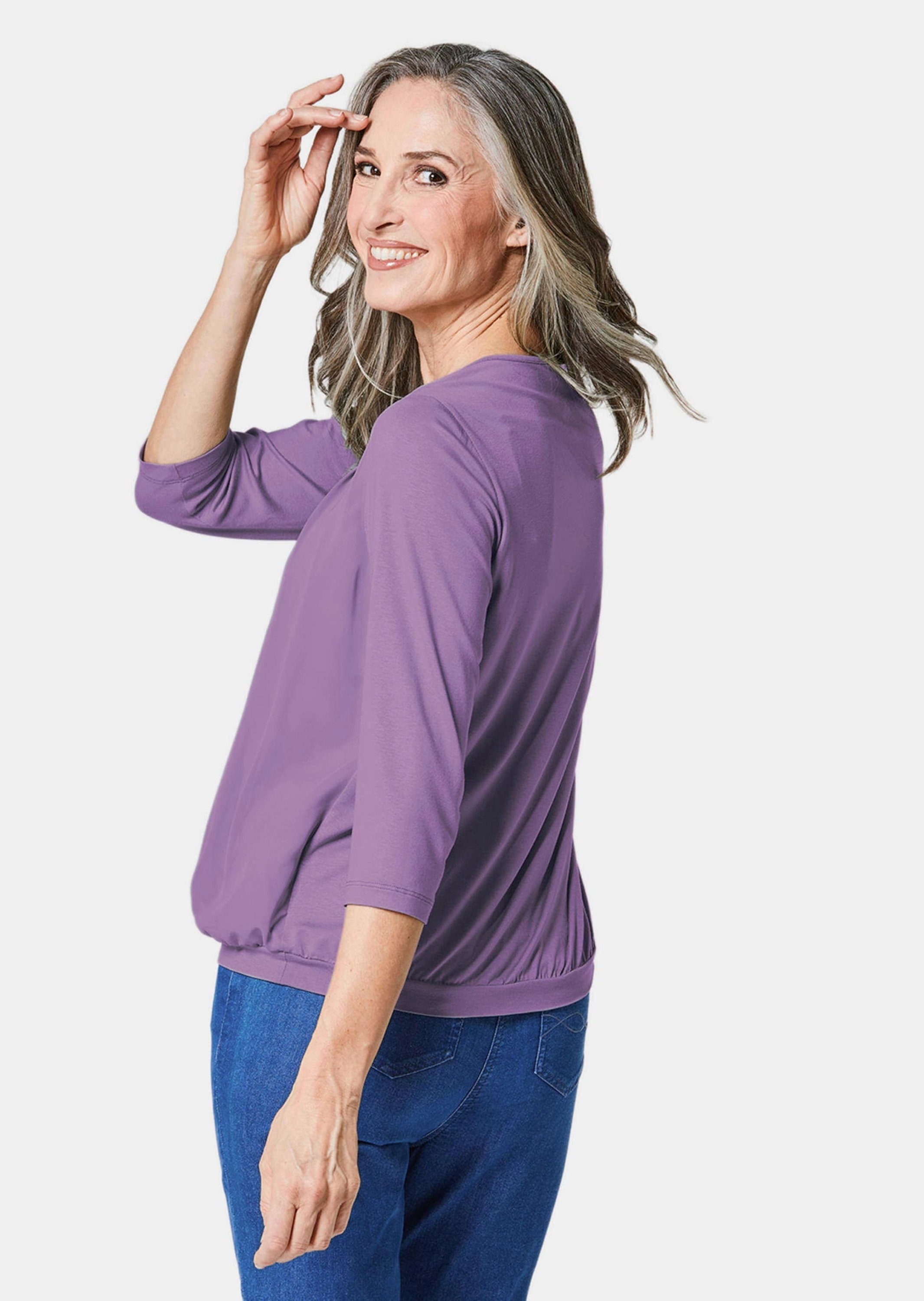 GOLDNER Kurzarmbluse »Blusenshirt Gepflegtes Shirt in eleganter Blusen-Optik«