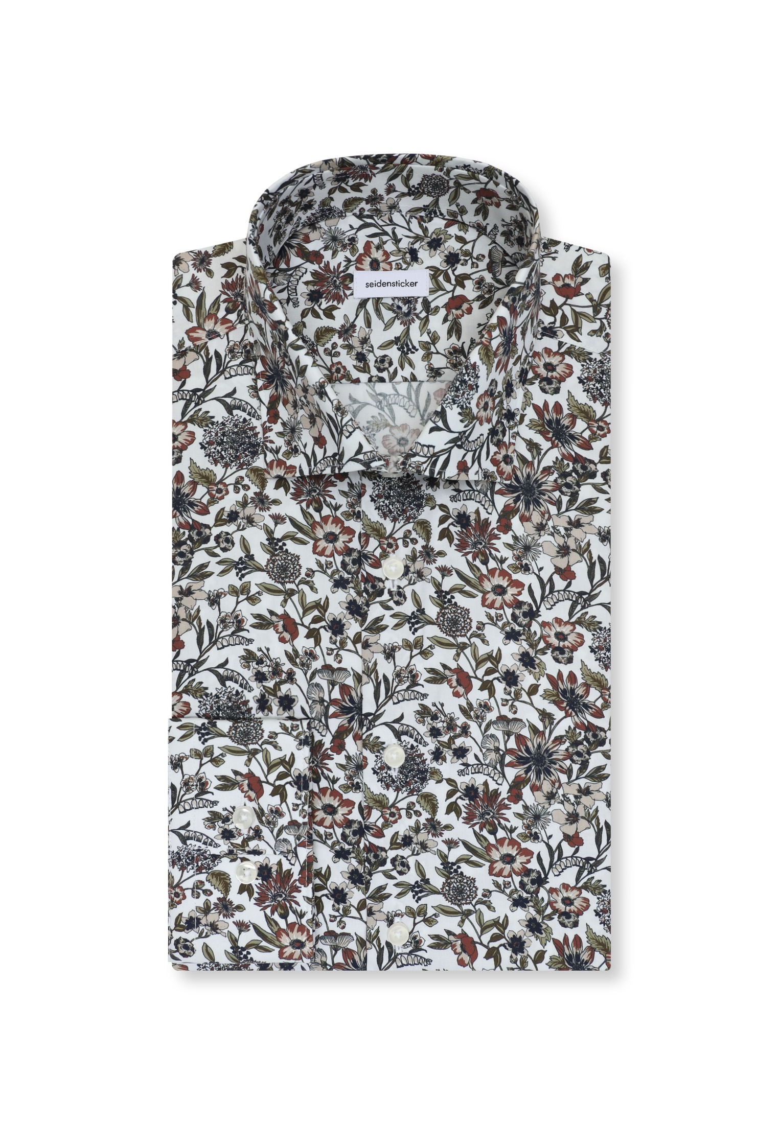 seidensticker Businesshemd »Schwarze Rose« Slim 1/1 Kentkragen Druck