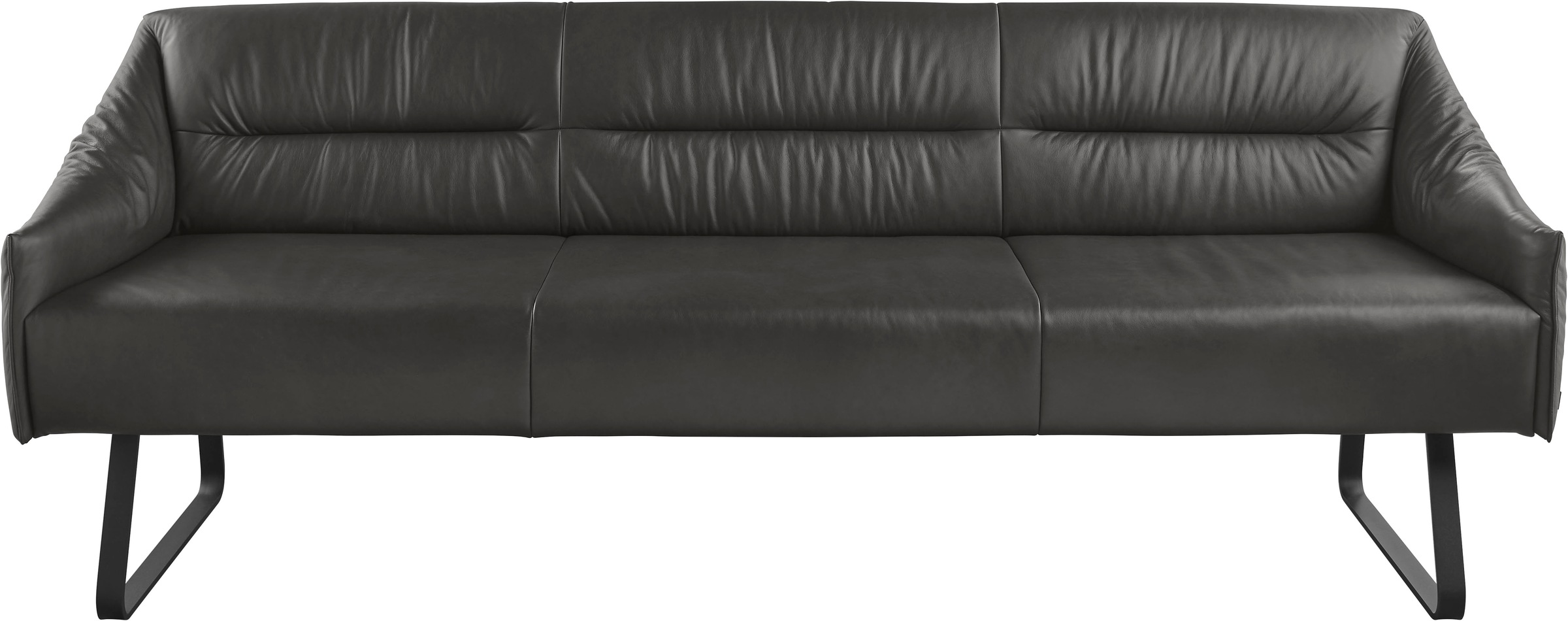 Essbank MUSTERRING "JustB SP500", grau (anthrazit), B:262cm H:86cm T:70cm, Sitzbänke, Essbank, Metallkufe schwarz, verschiedene Farben, Breite 220 oder 250 cm 2