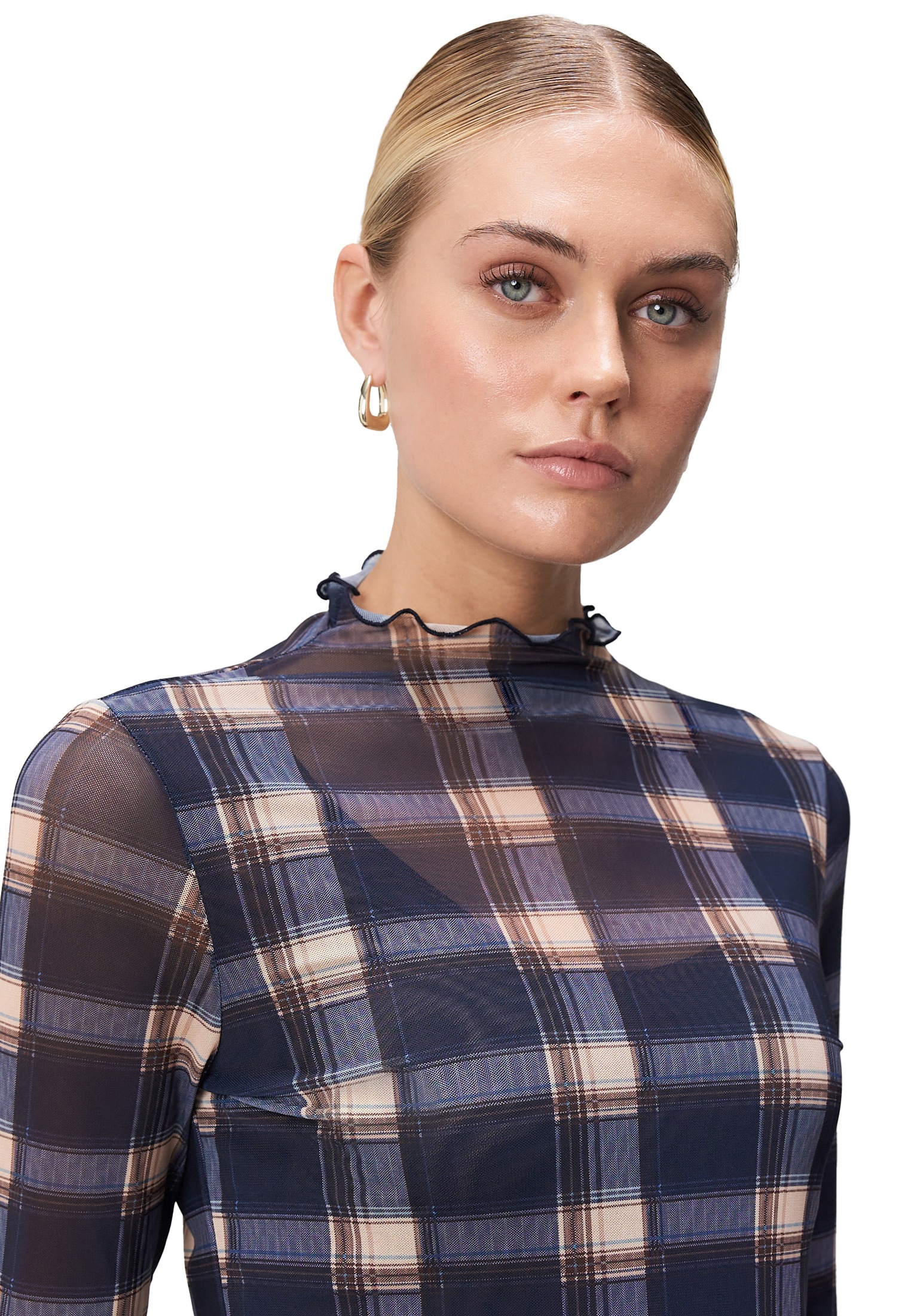 Zero Kurzarmshirt »zero Damen Mesh Langarmshirt mit Druck«, (1 tlg.), weiteres Detail