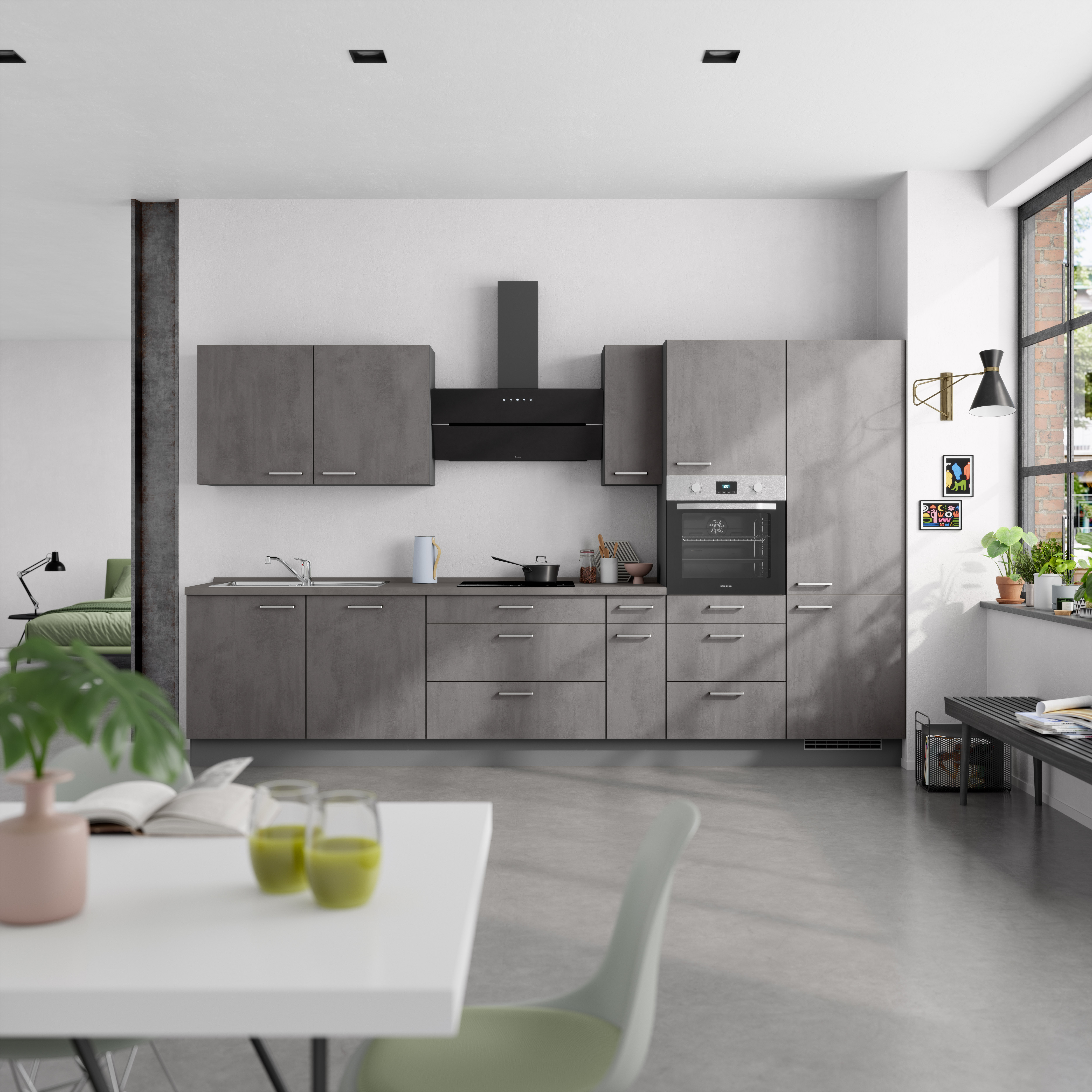 nobilia Küchenzeile ""Riva II"" vormontiert, Ausrichtung wählbar, Breite 36 günstig online kaufen