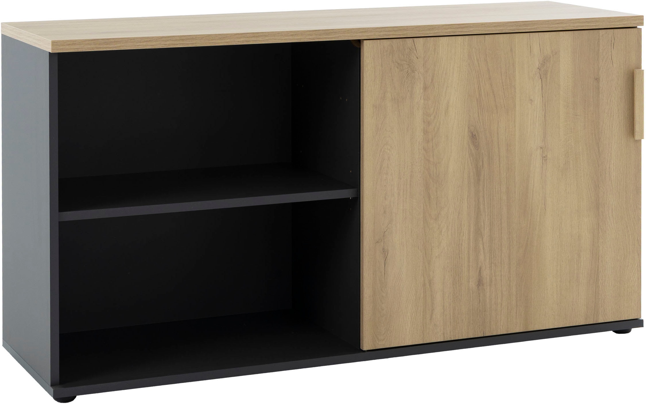 Gami Lowboard "ITALIC" Elegante Credenza, freistehend oder als Schreibtischrücklauf nutzbar