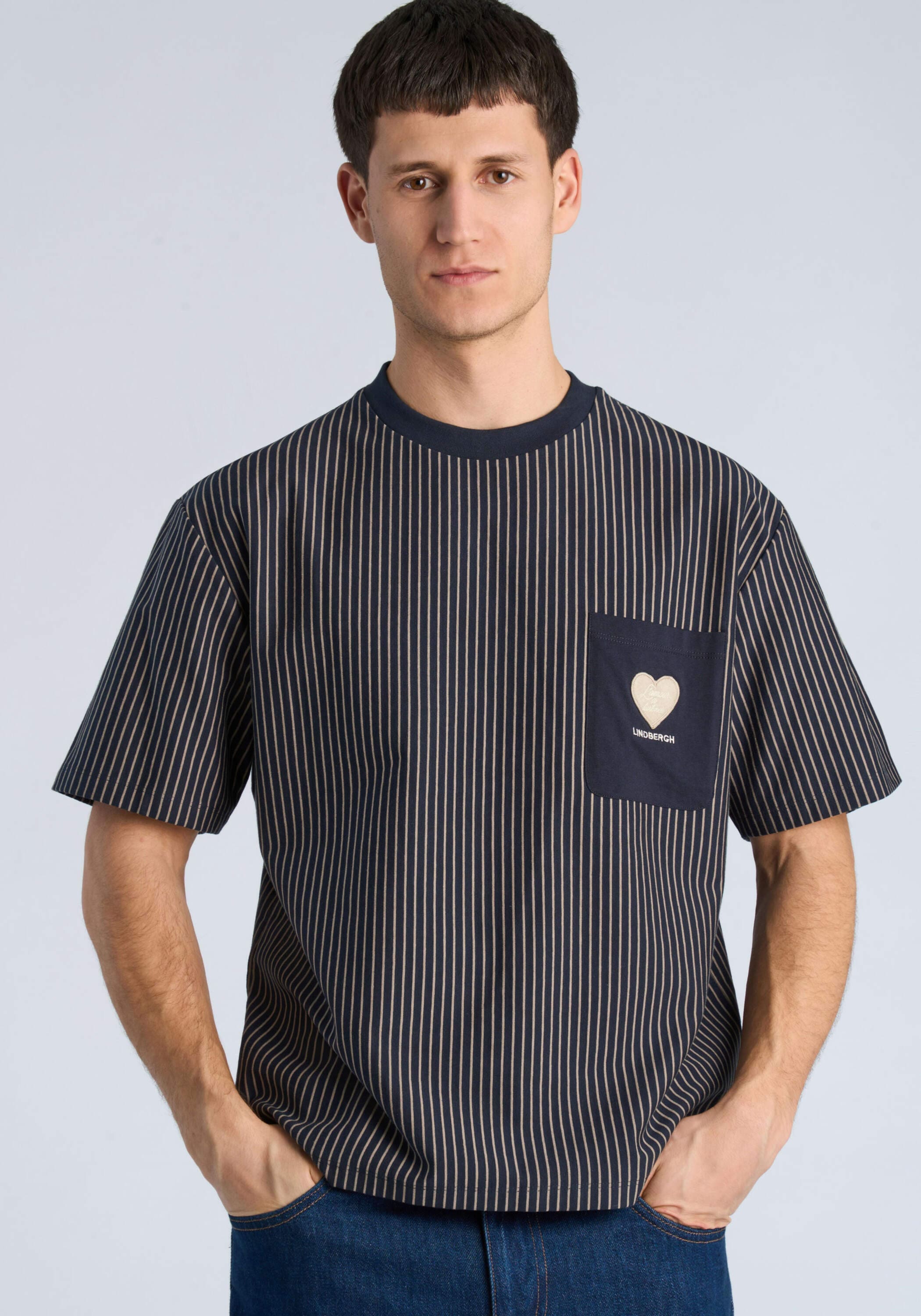 LINDBERGH Kurzarmshirt "T-Shirt (Kurzarm) Oversize Fit, Cropped"