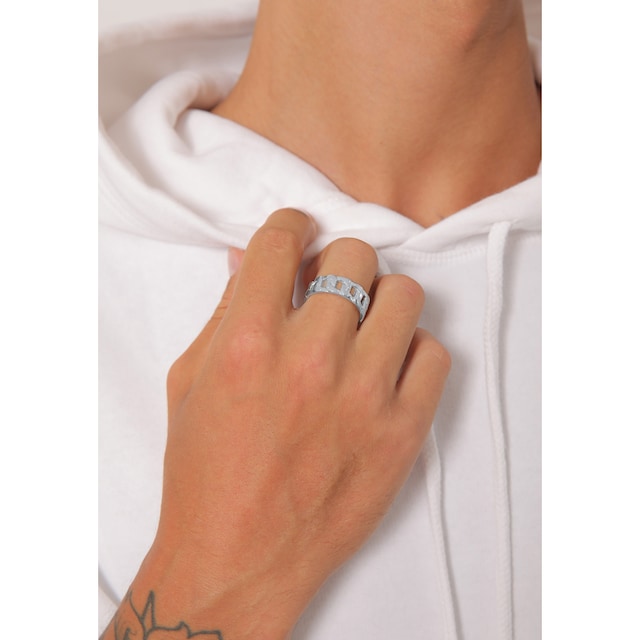 Kuzzoi Silberring »Herren Chunky Chain Look Panzerglieder 925 Silber«  online kaufen | BAUR