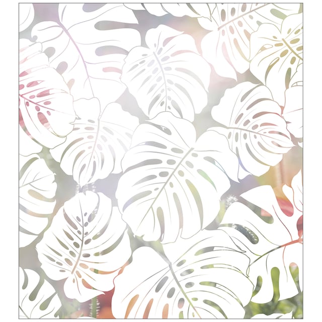 MySpotti Fensterfolie »Look Monstera white«, halbtransparent, glattstatisch  haftend, 90 x 100 cm, statisch haftend kaufen | BAUR